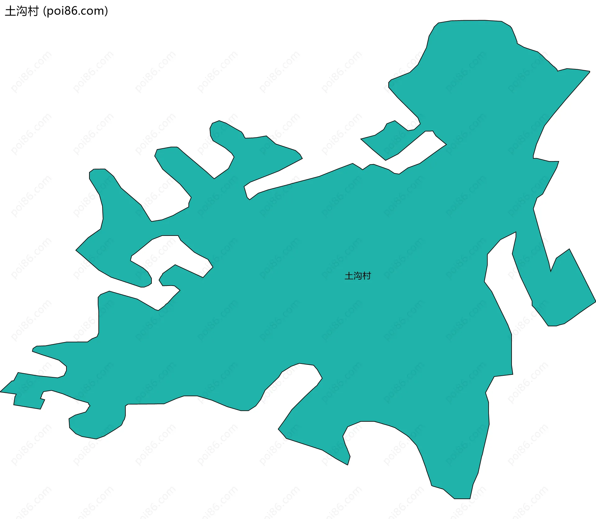 土沟村边界地图