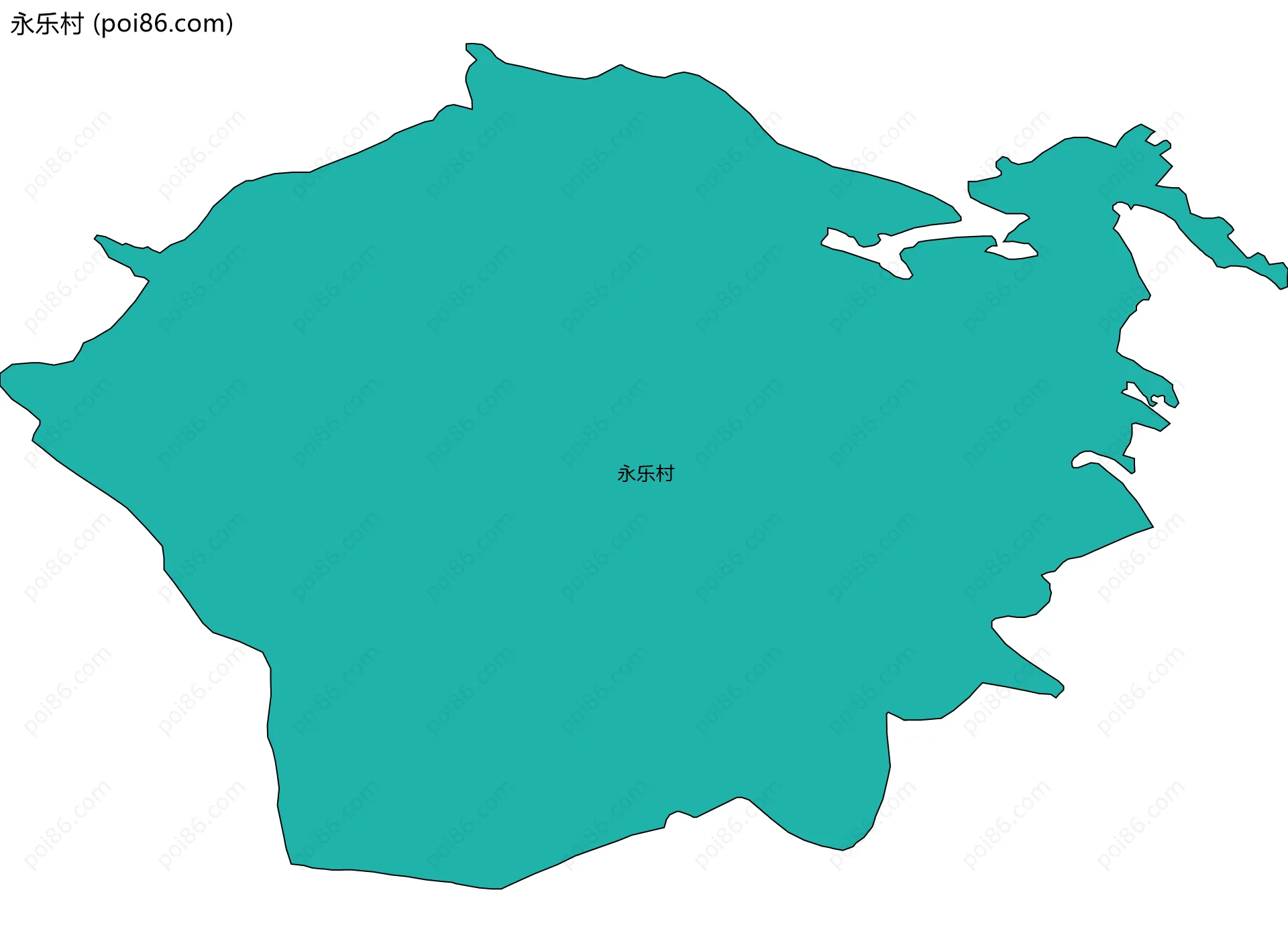 永乐村边界地图