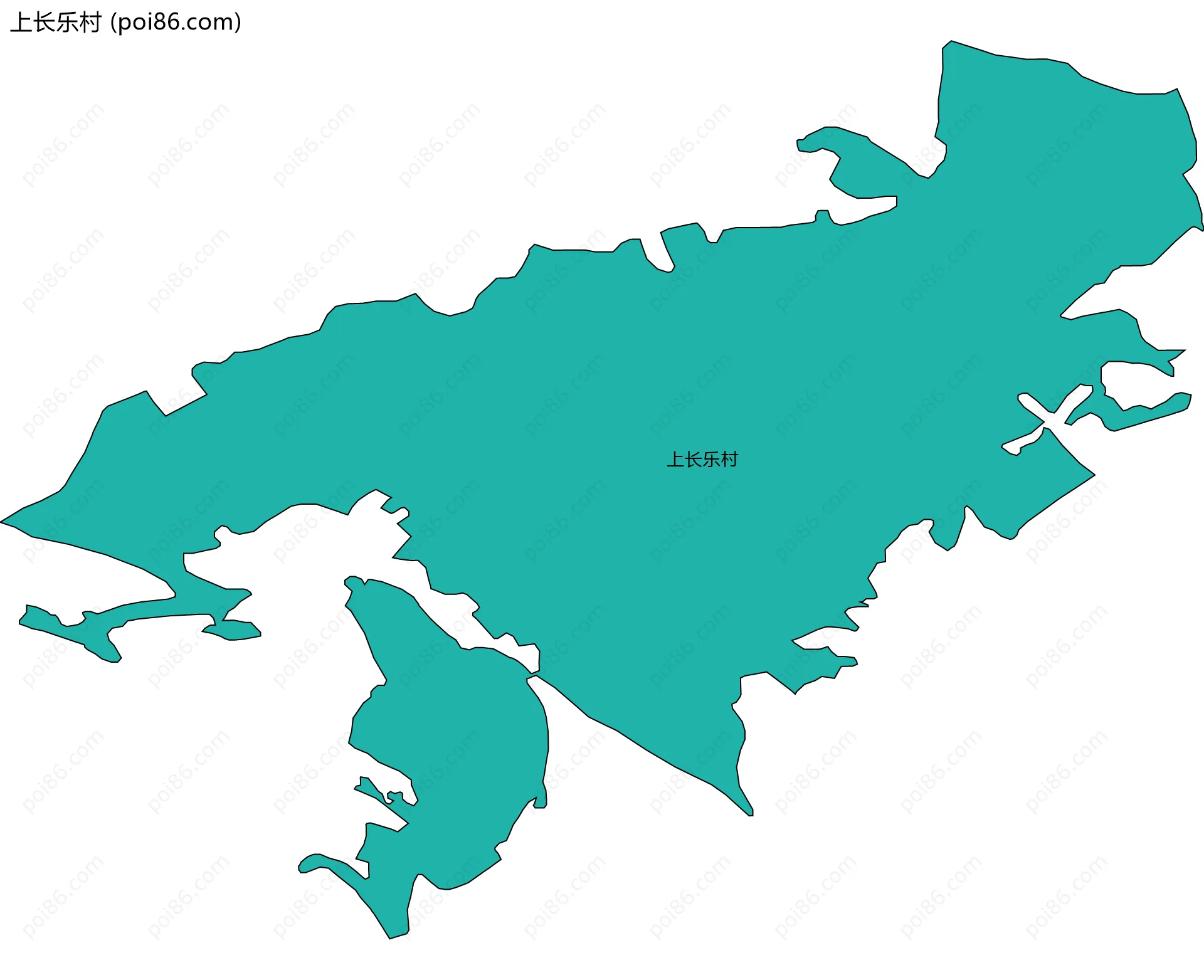 上长乐村边界地图