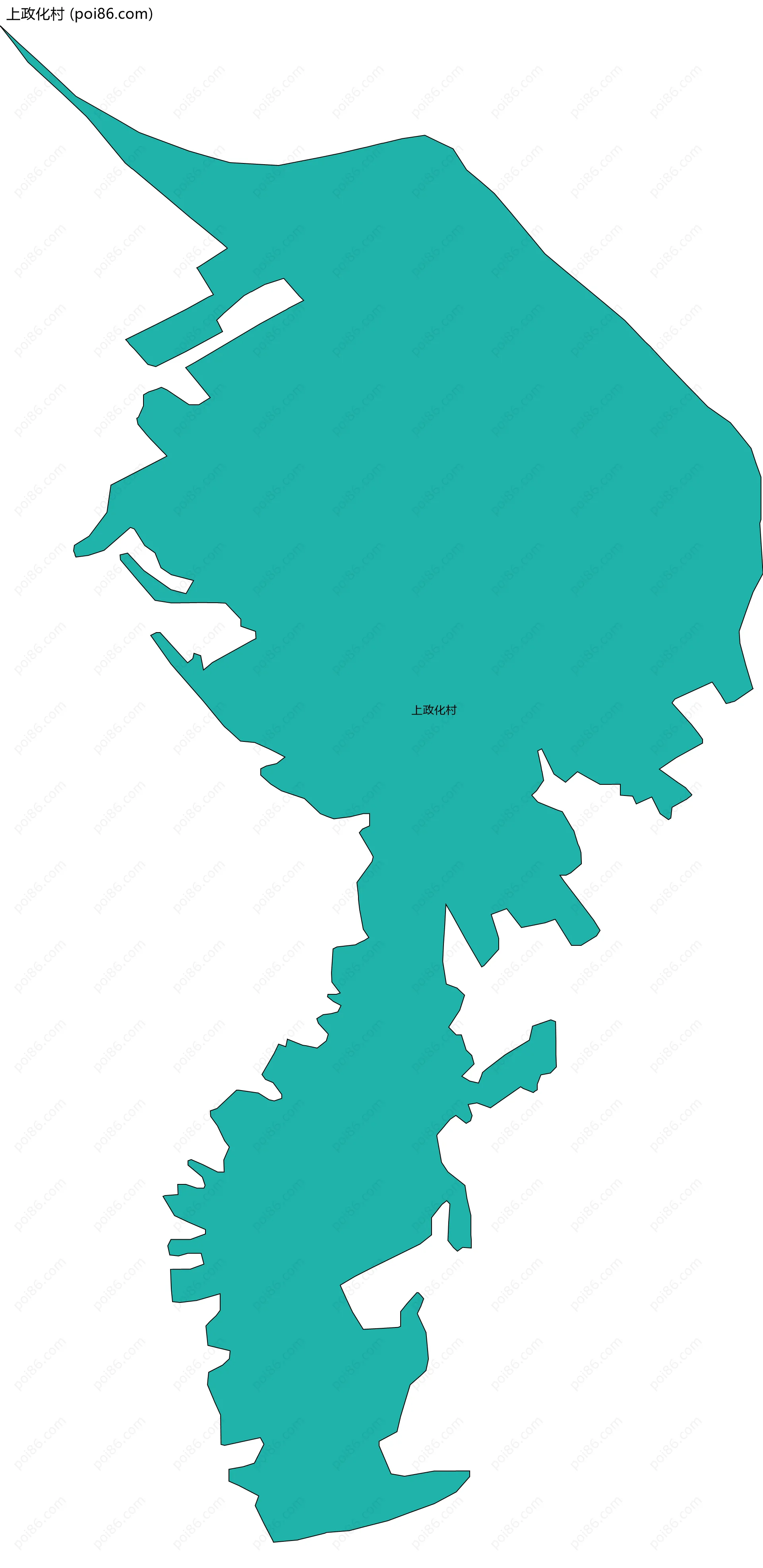 上政化村边界地图