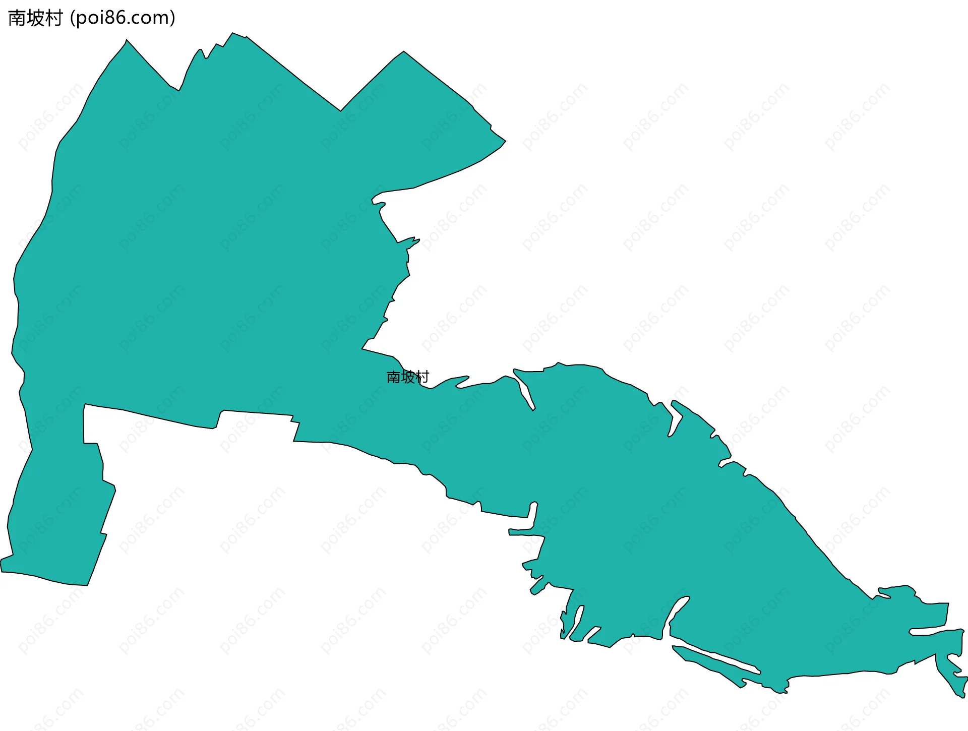 南坡村边界地图