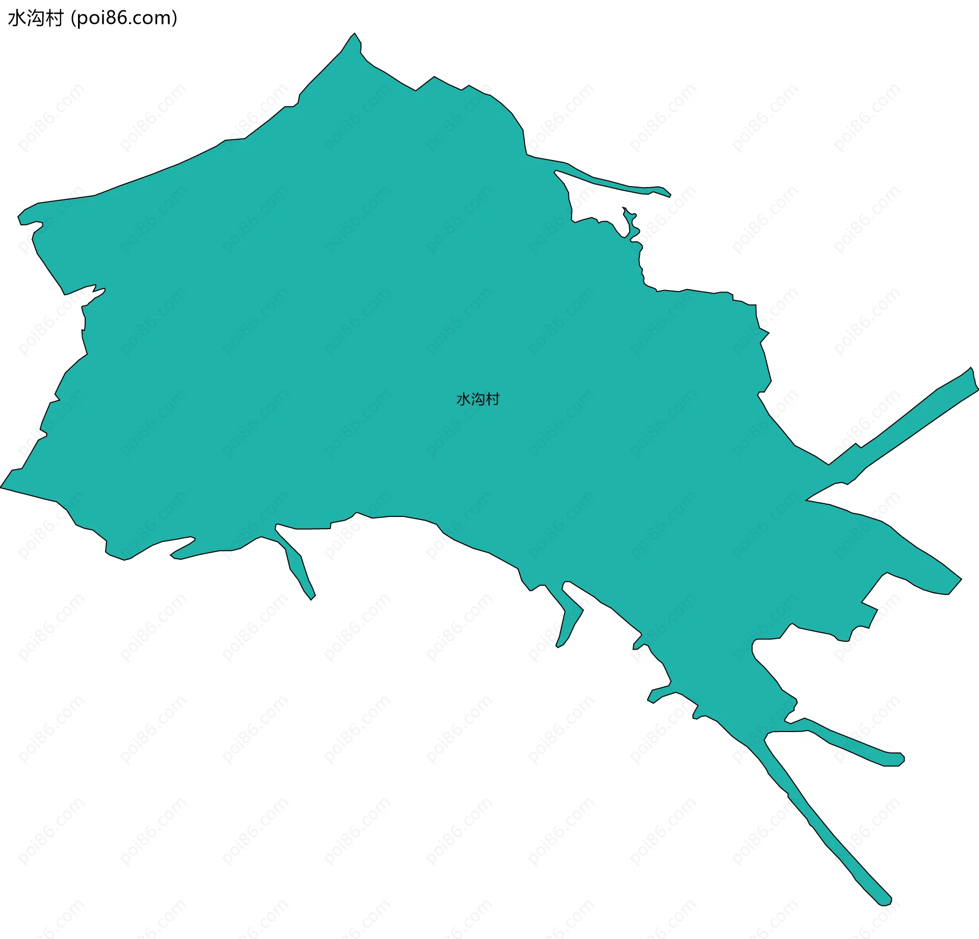 水沟村边界地图