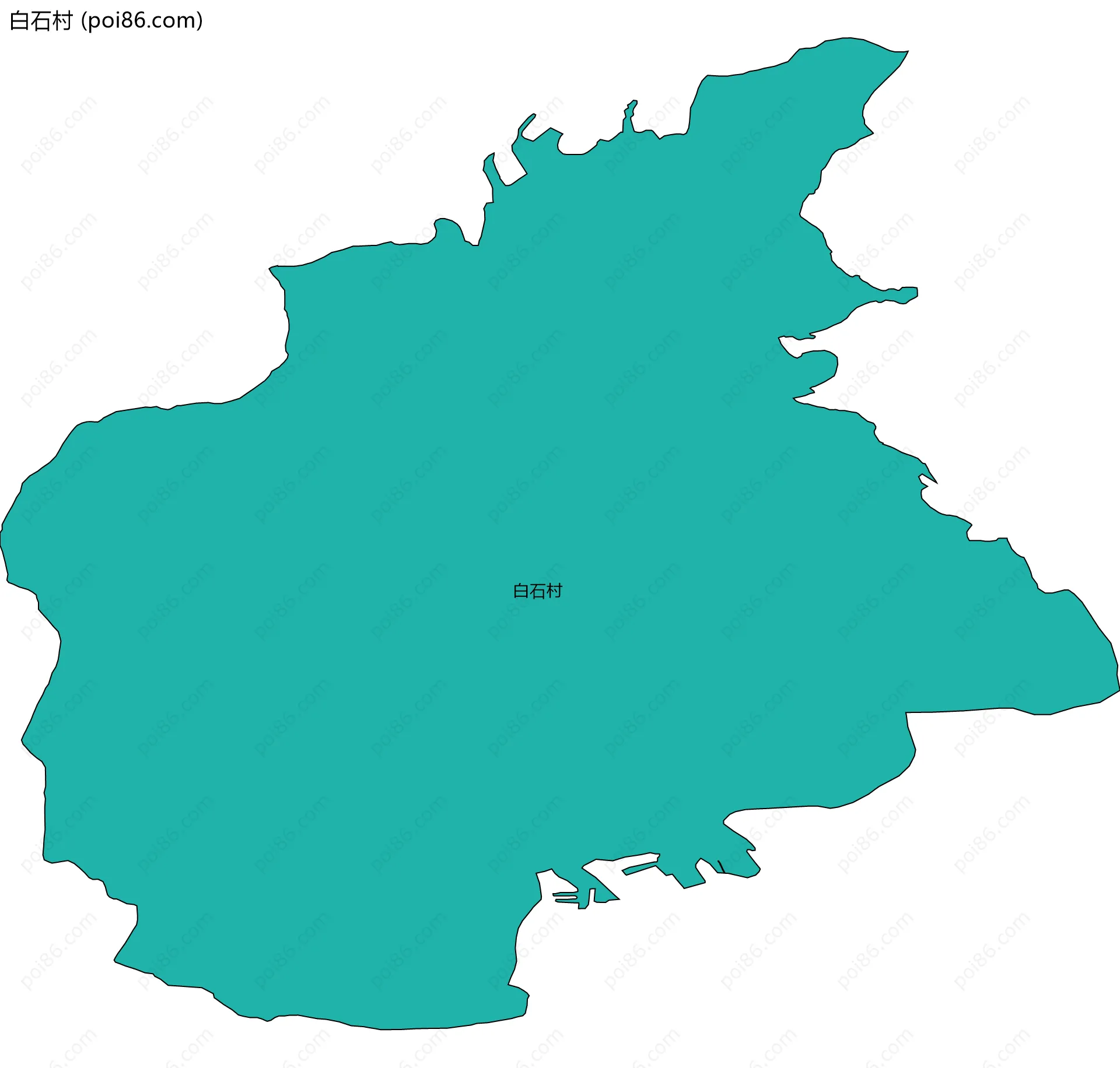 白石村边界地图