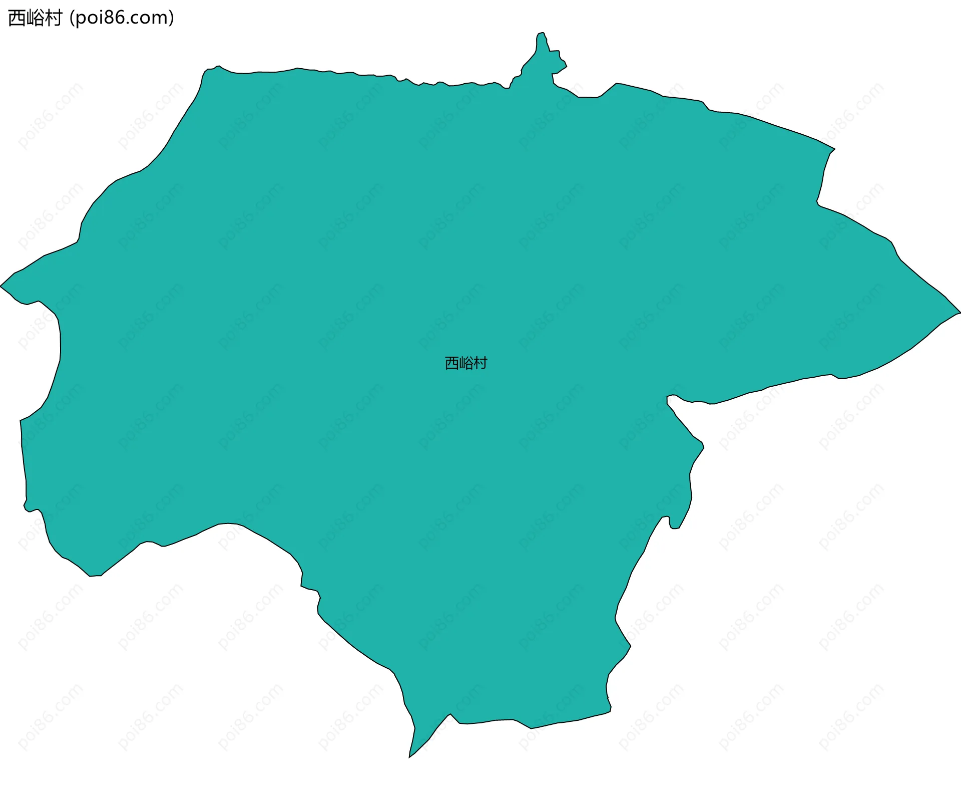 西峪村边界地图