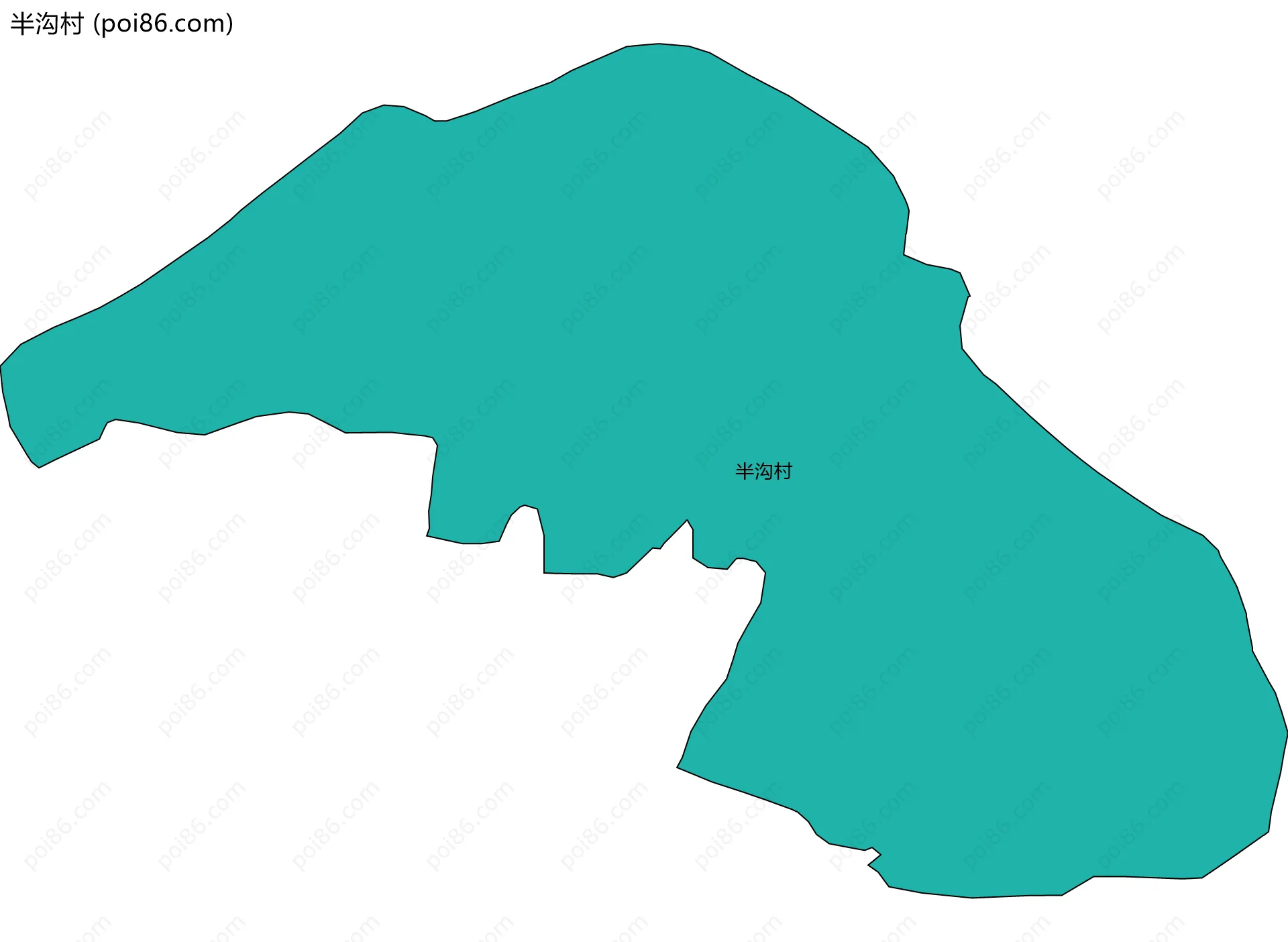 半沟村边界地图