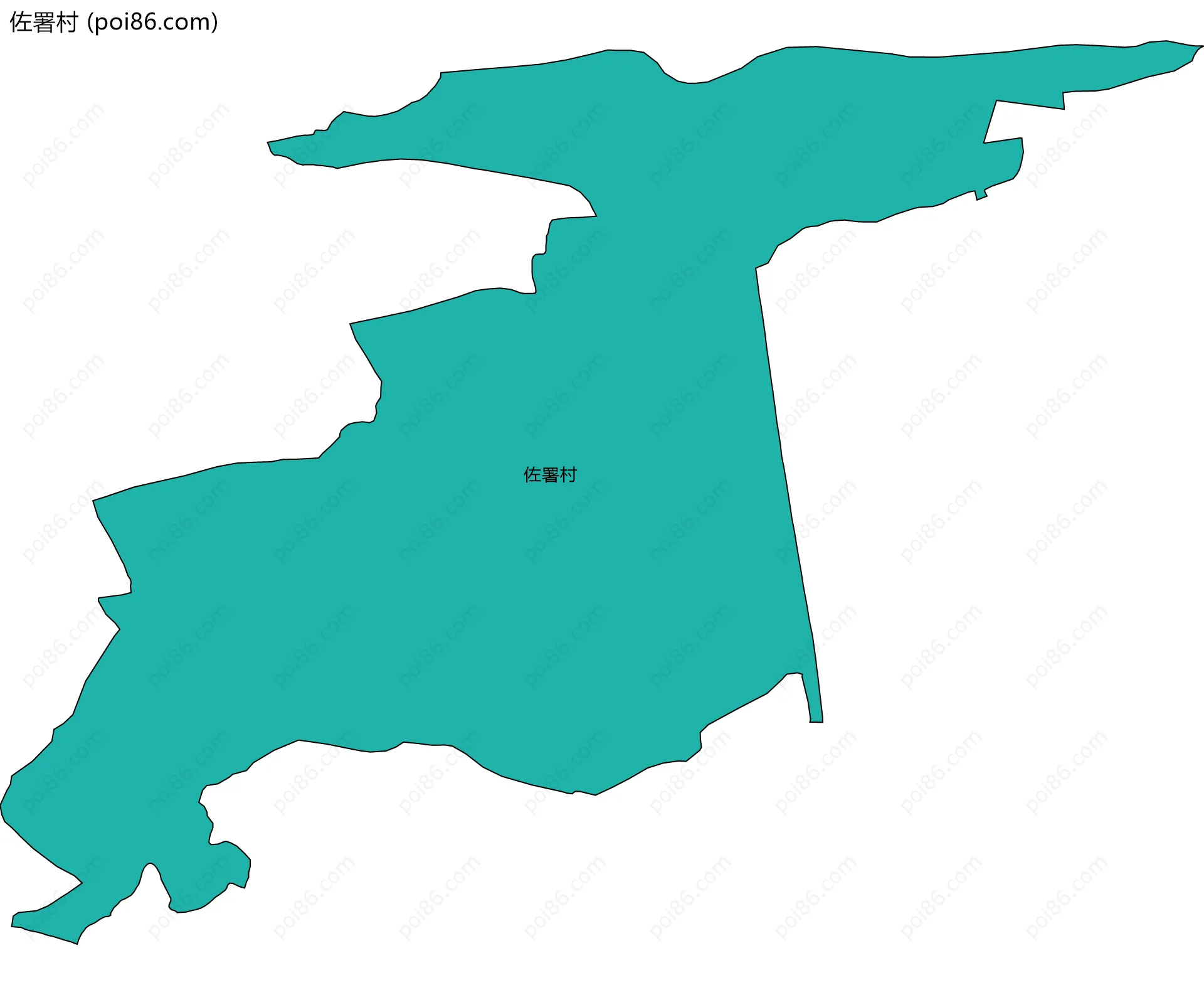 佐署村边界地图