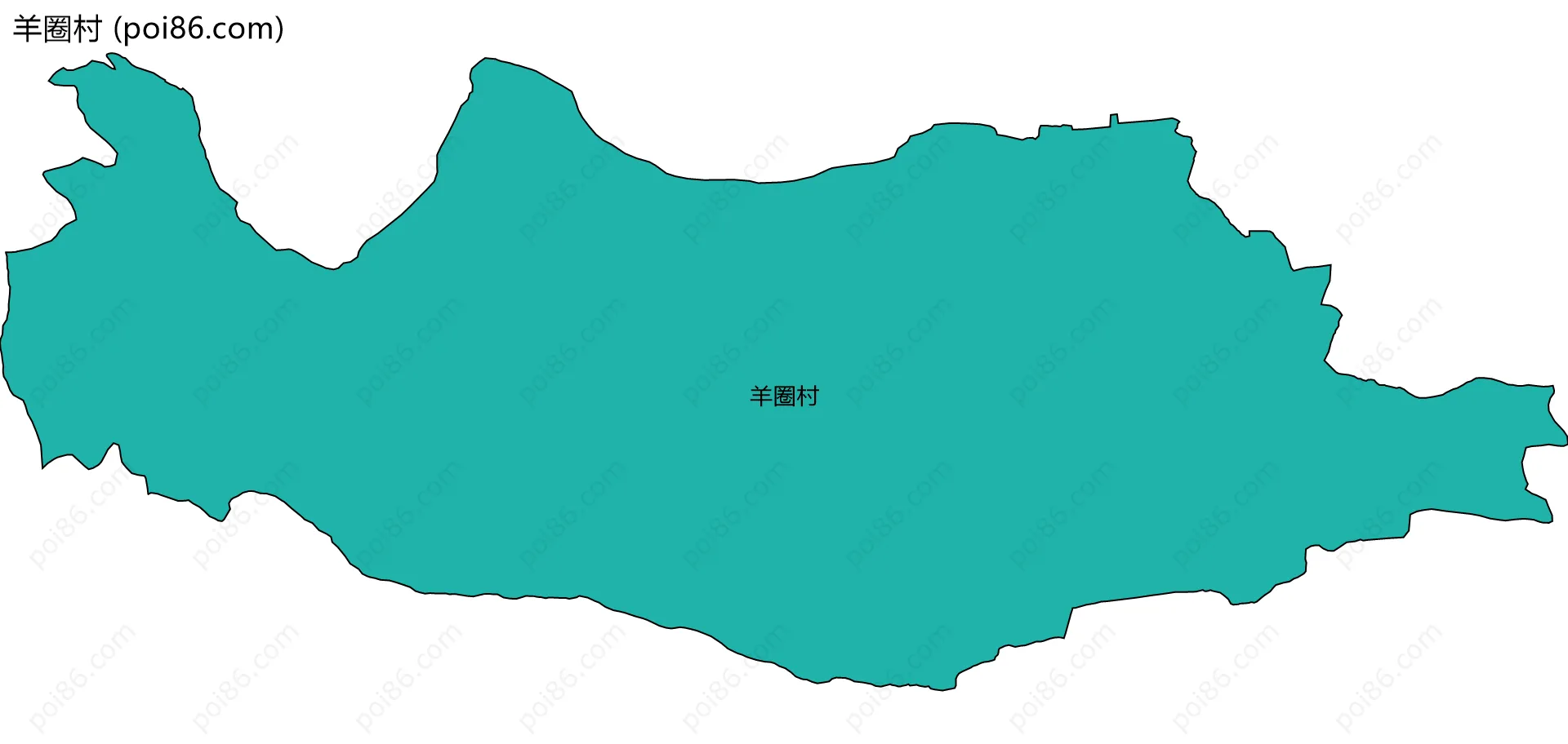 羊圈村边界地图