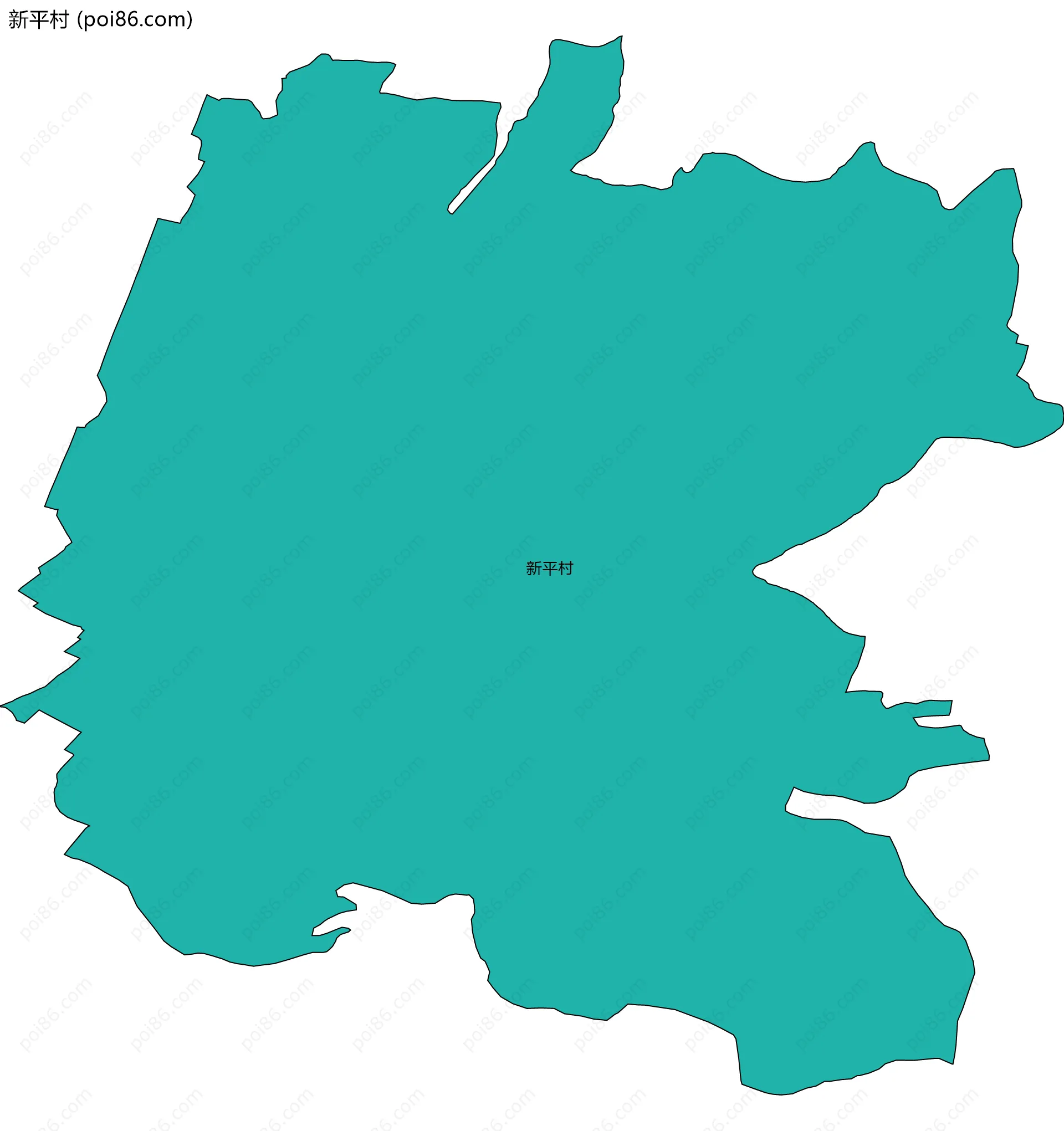 新平村边界地图