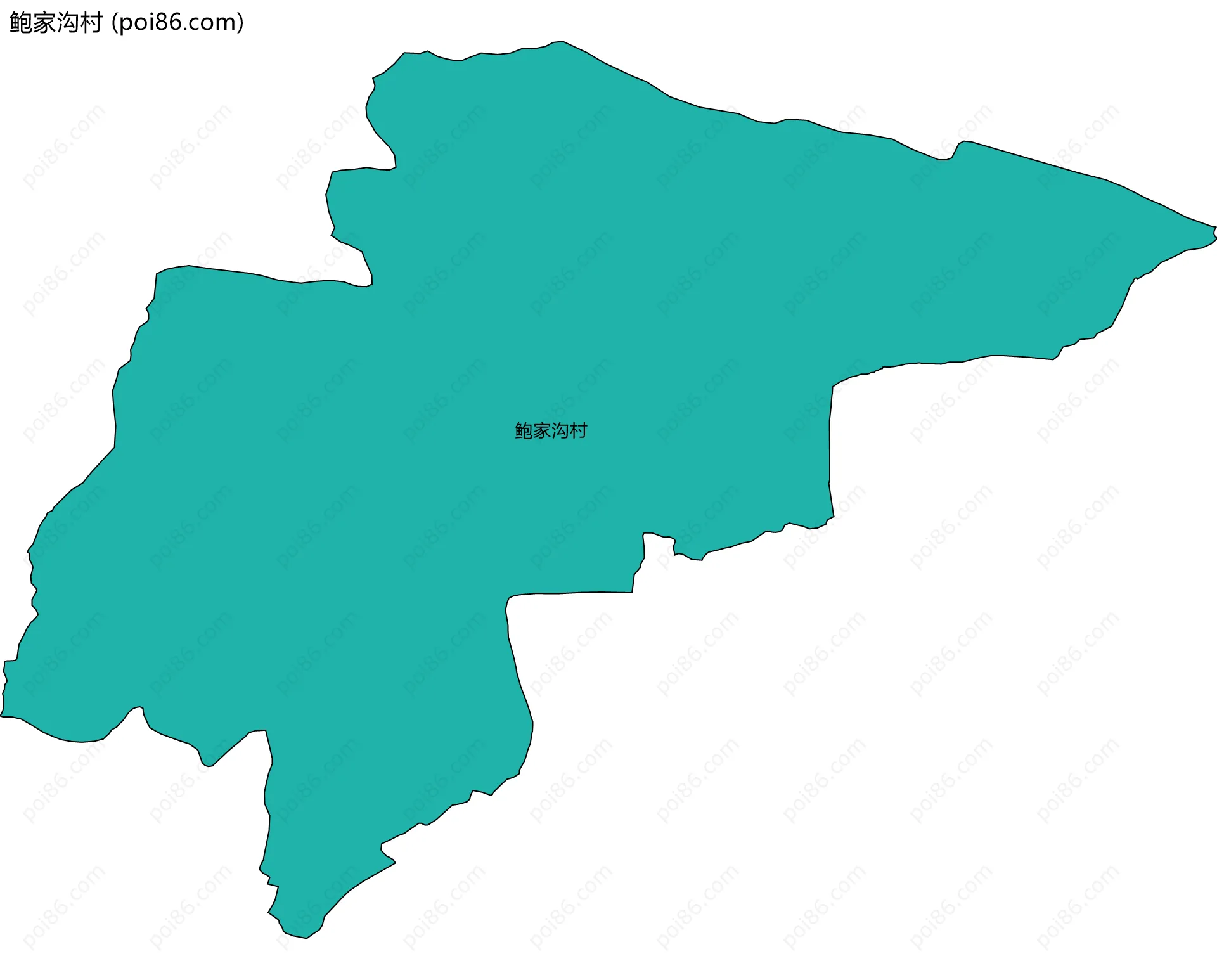 鲍家沟村边界地图