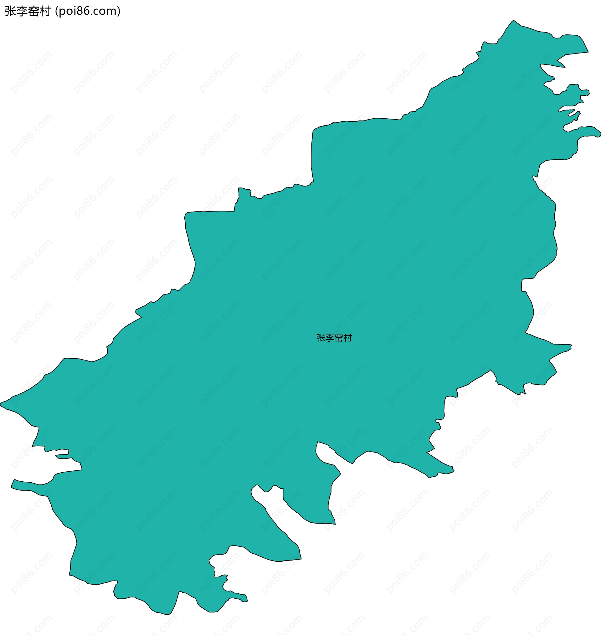 张李窑村边界地图