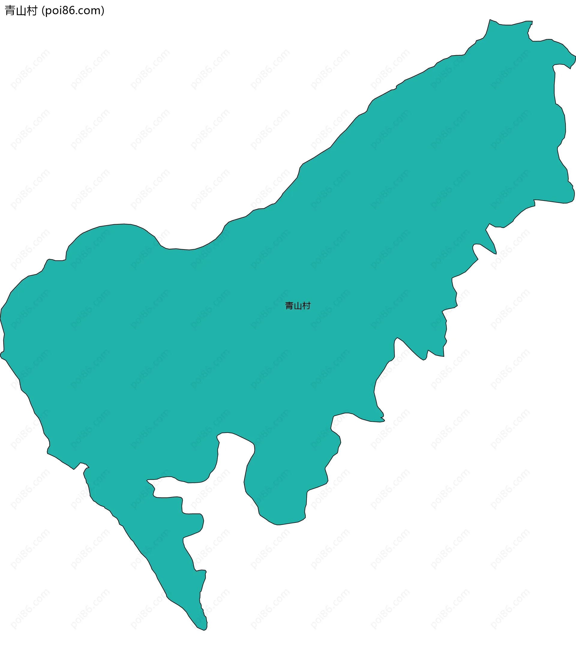 青山村边界地图