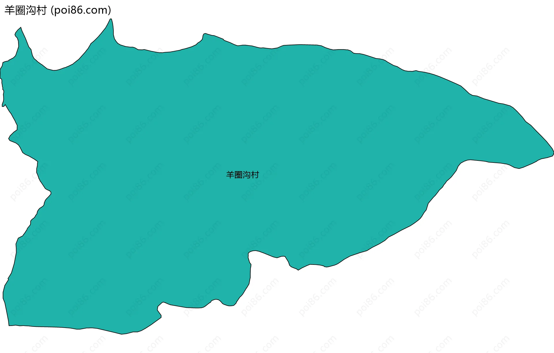 羊圈沟村边界地图