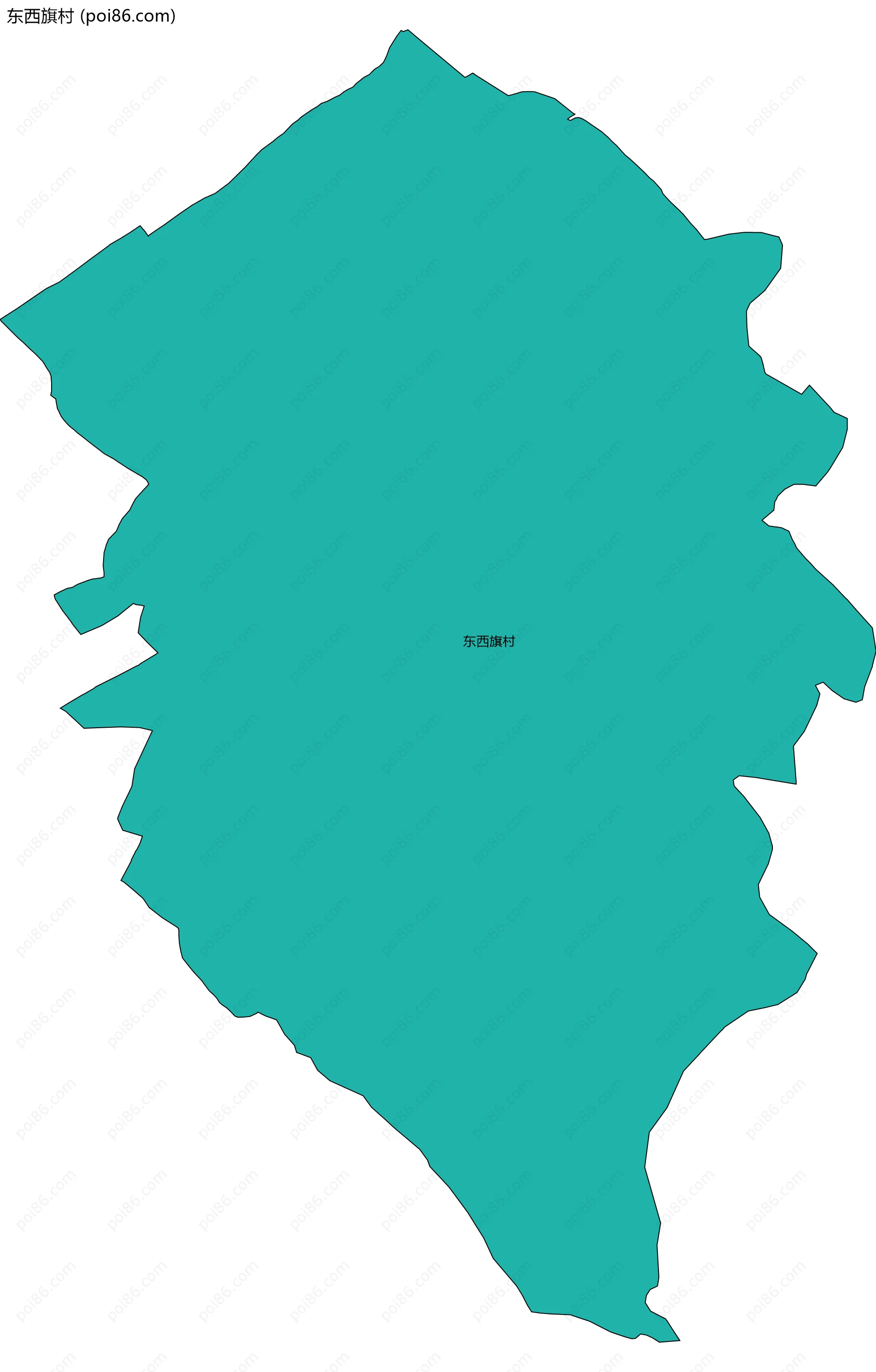 东西旗村边界地图