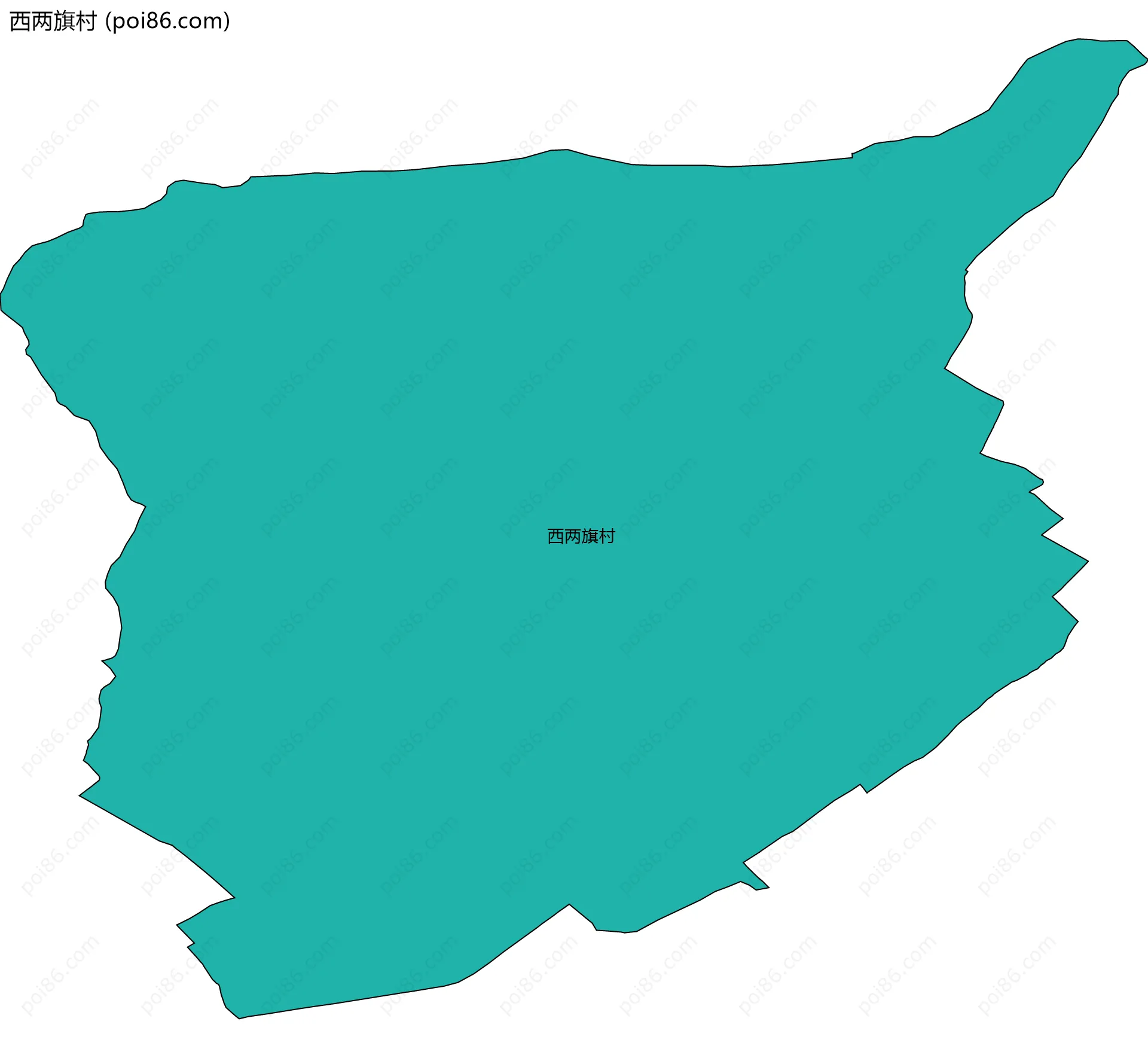 西两旗村边界地图