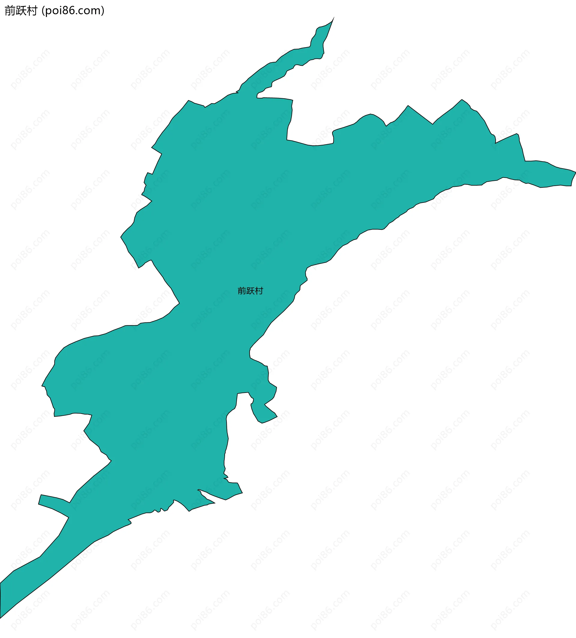 前跃村边界地图