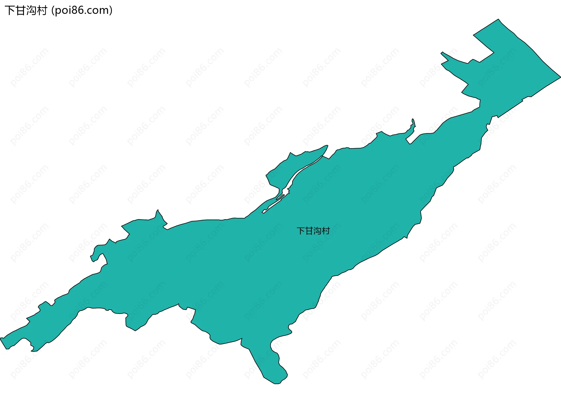 下甘沟村边界地图