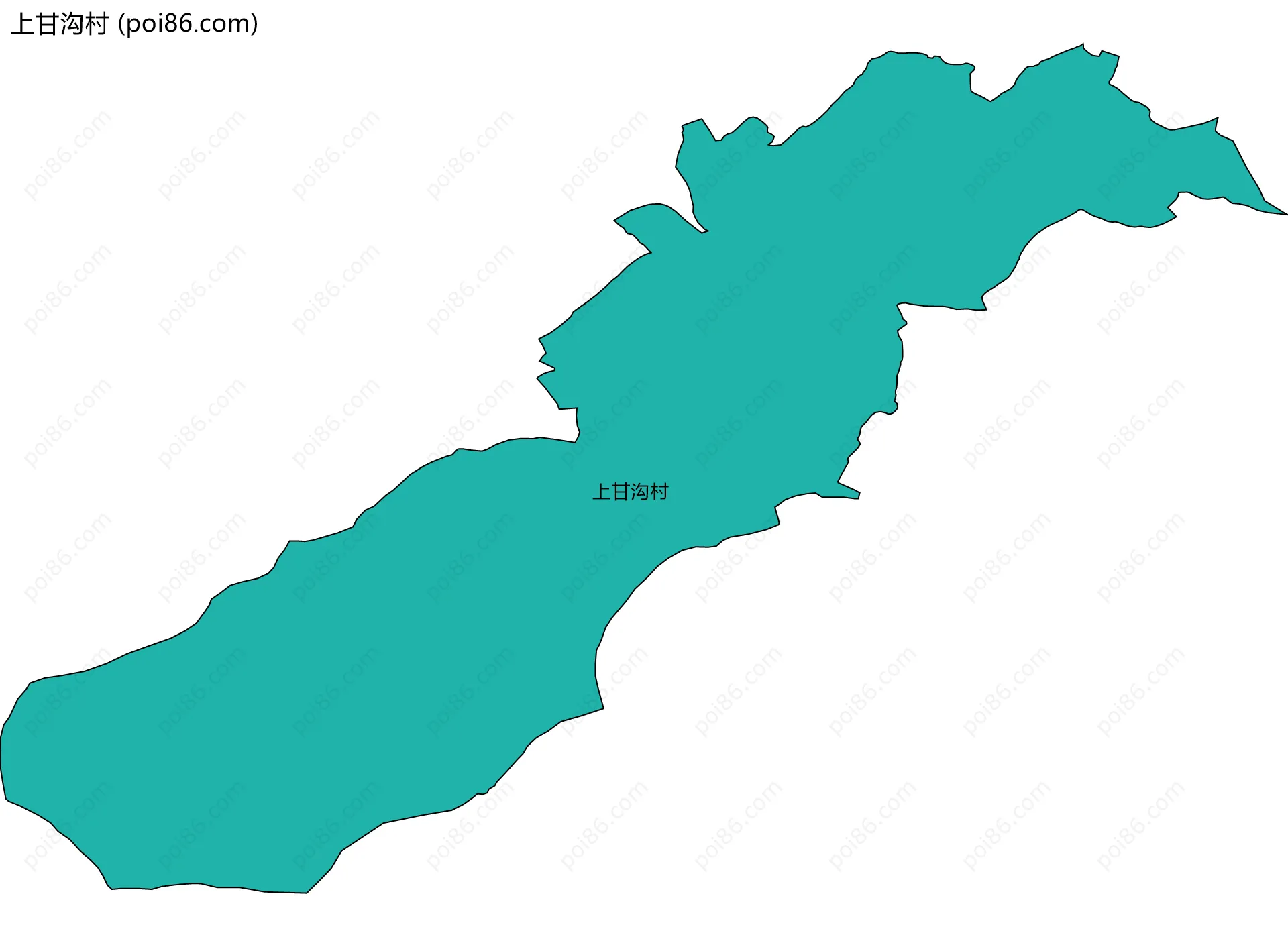 上甘沟村边界地图