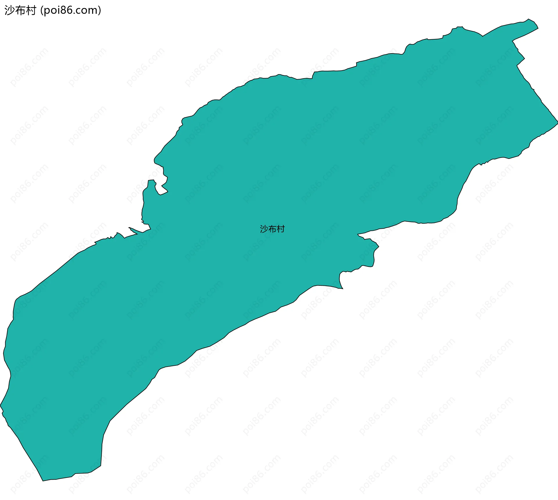 沙布村边界地图