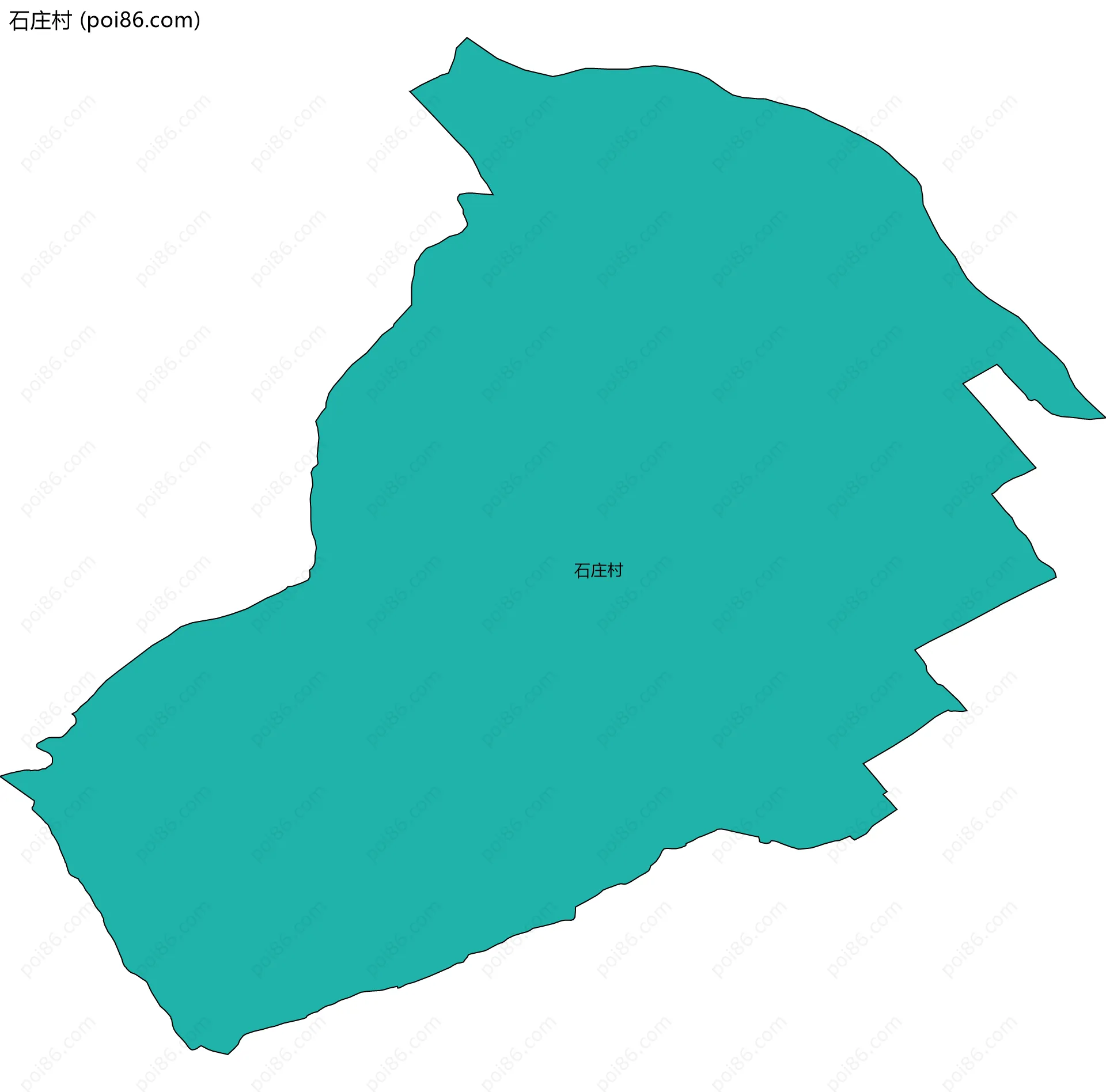 石庄村边界地图