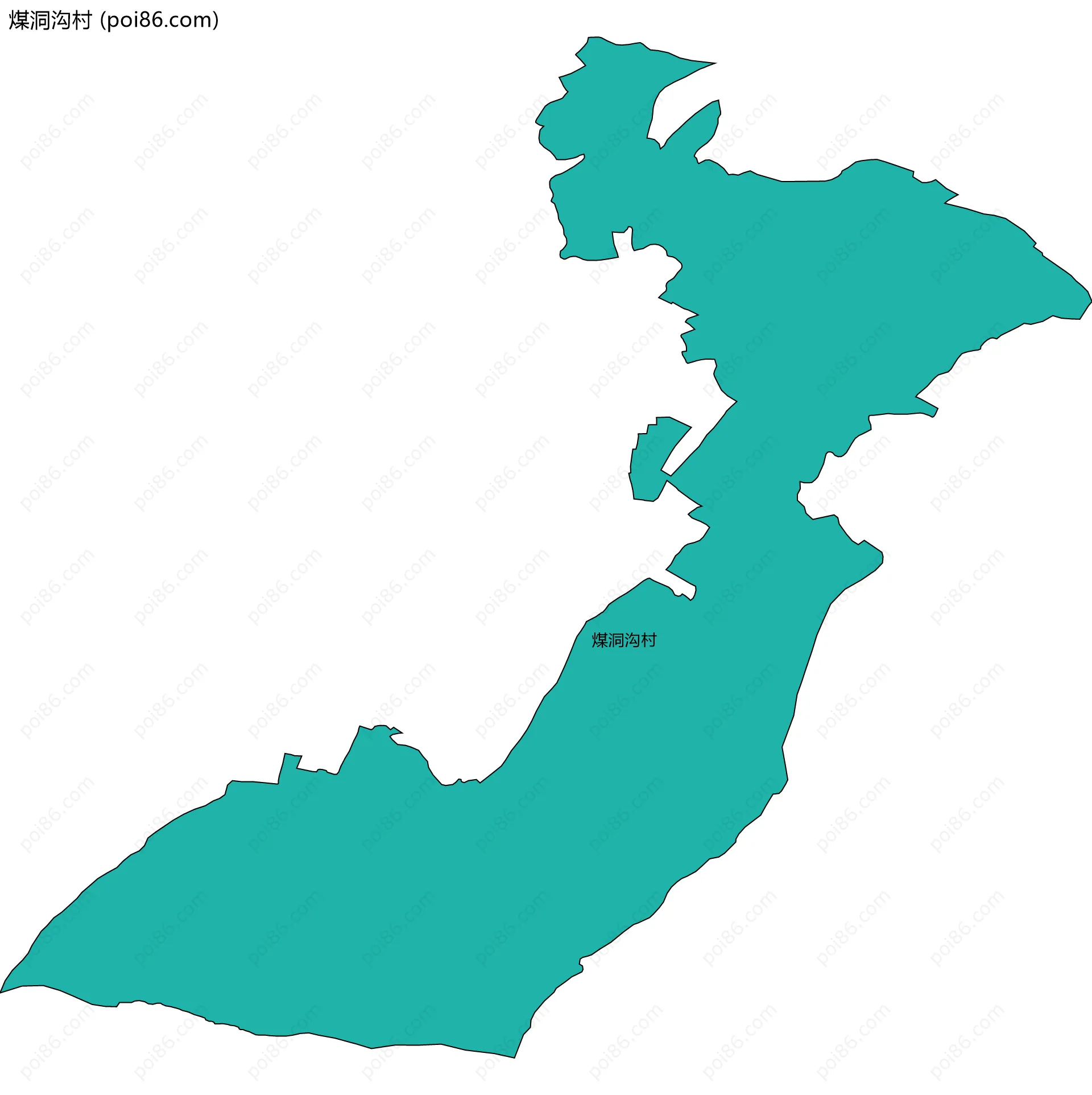 煤洞沟村边界地图