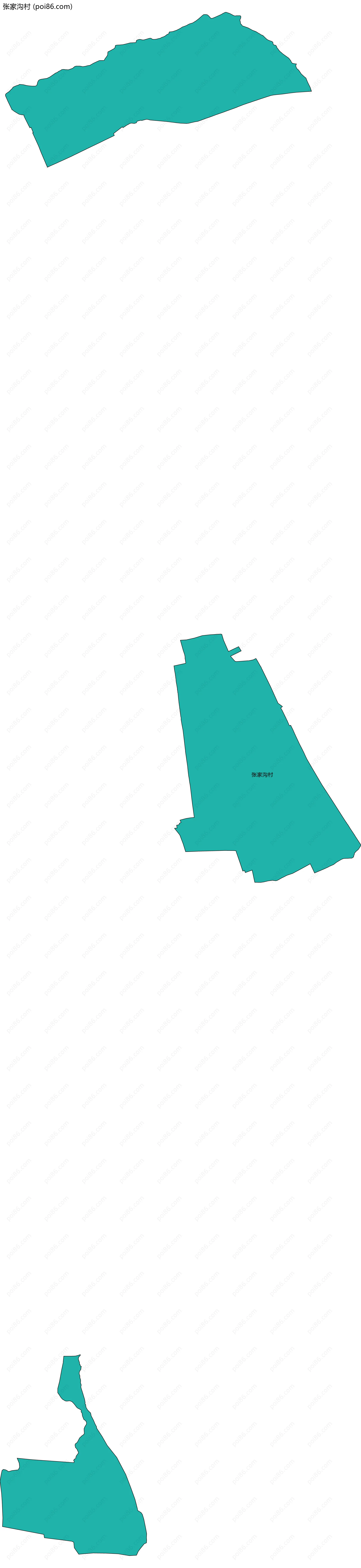 张家沟村边界地图