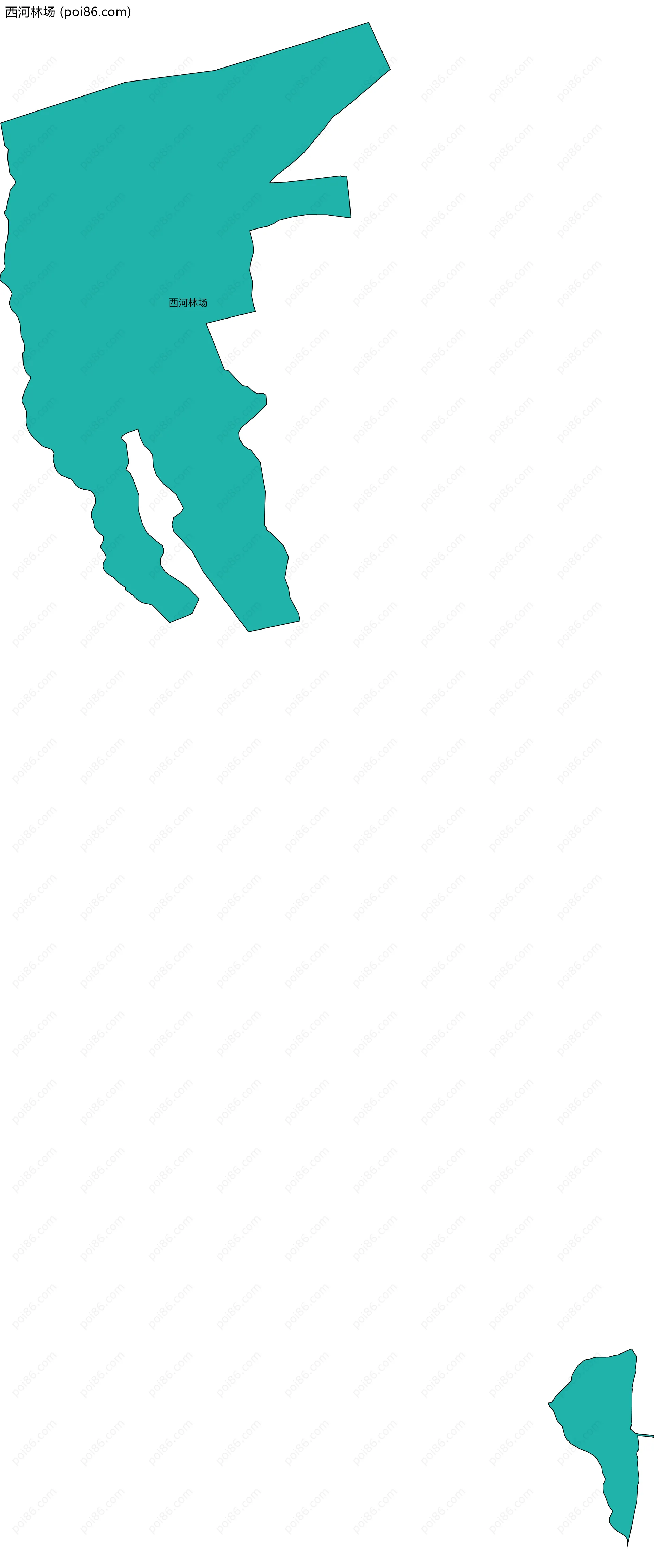 西河林场边界地图