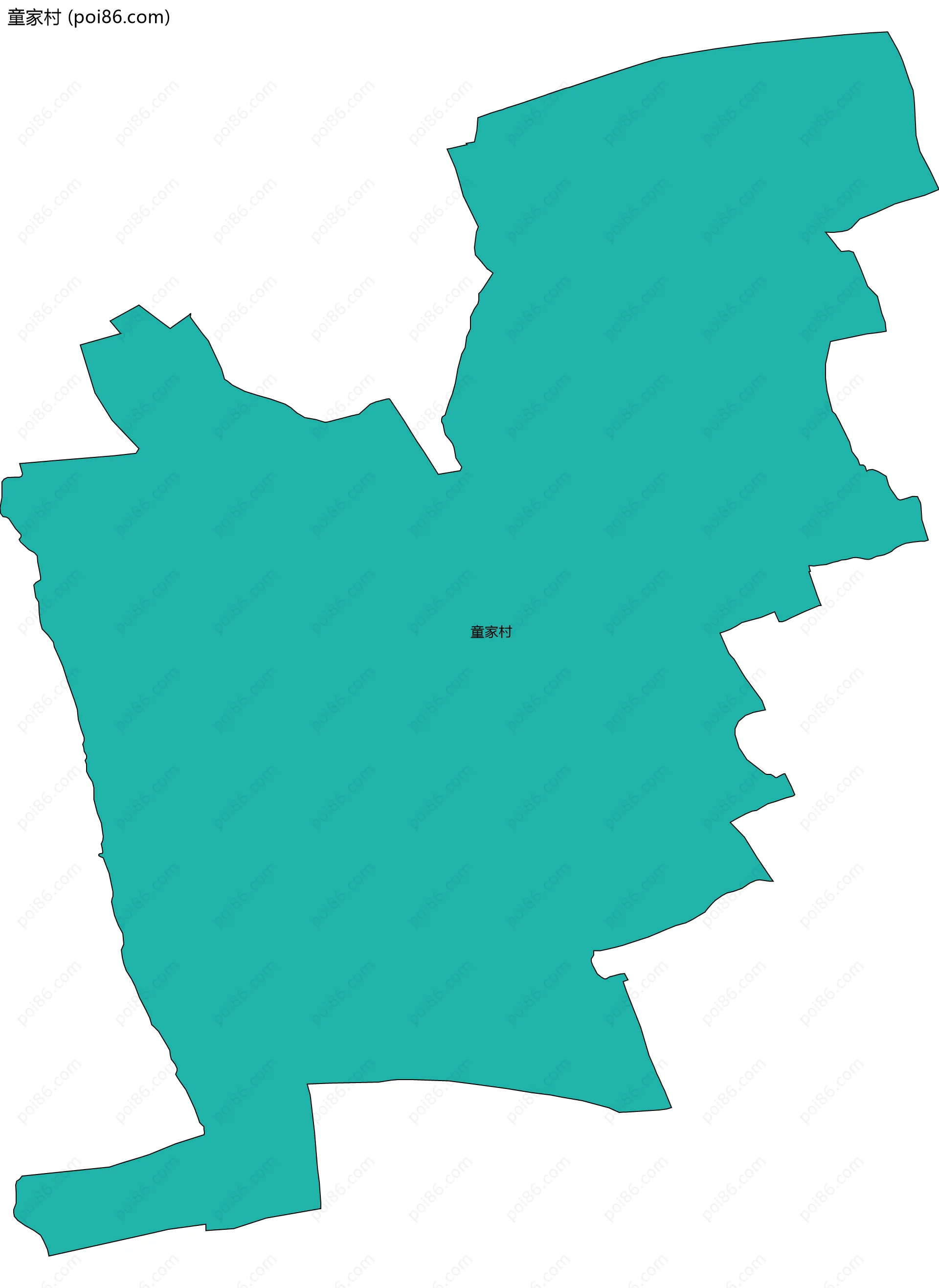 童家村边界地图