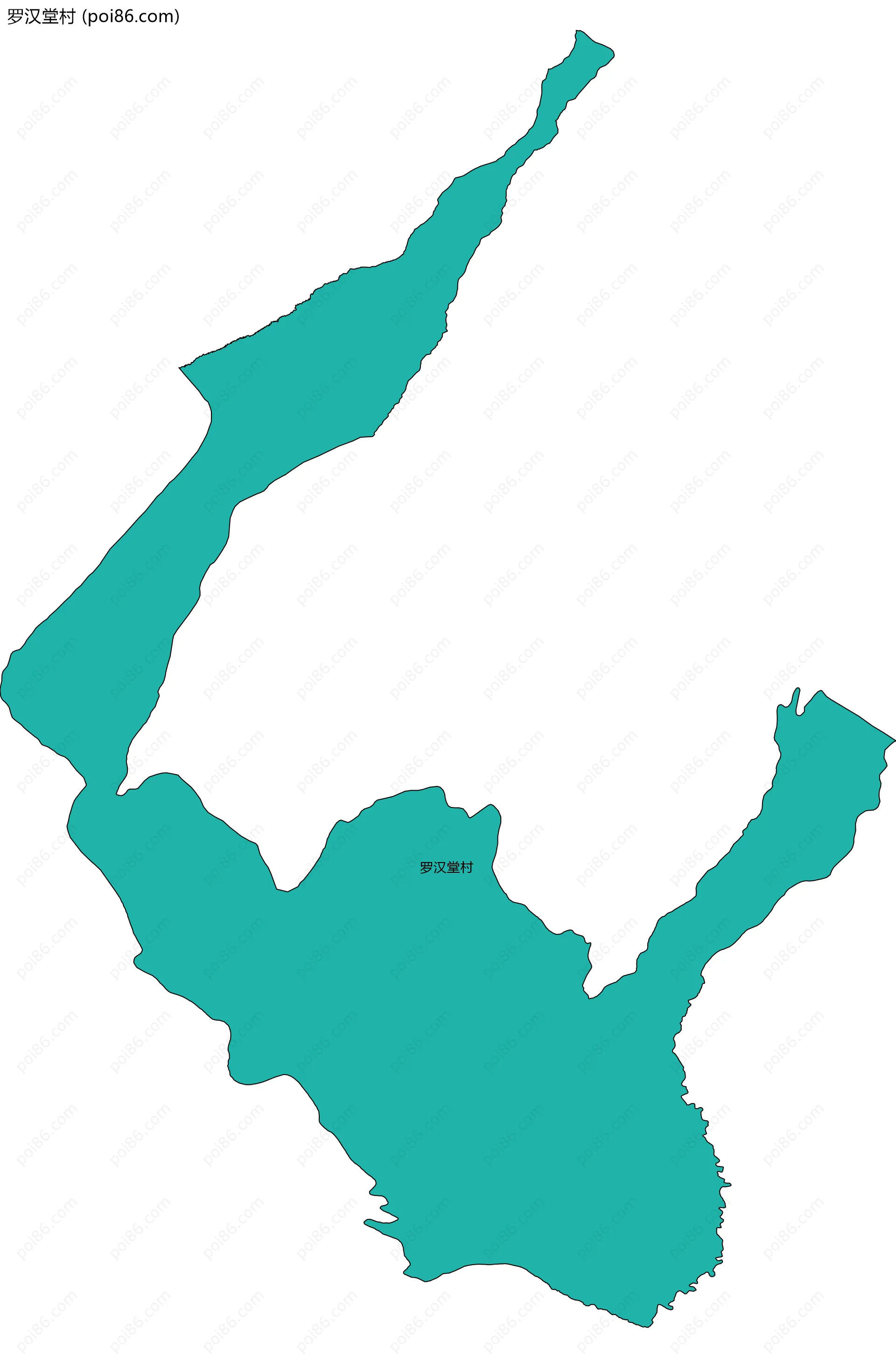罗汉堂村边界地图