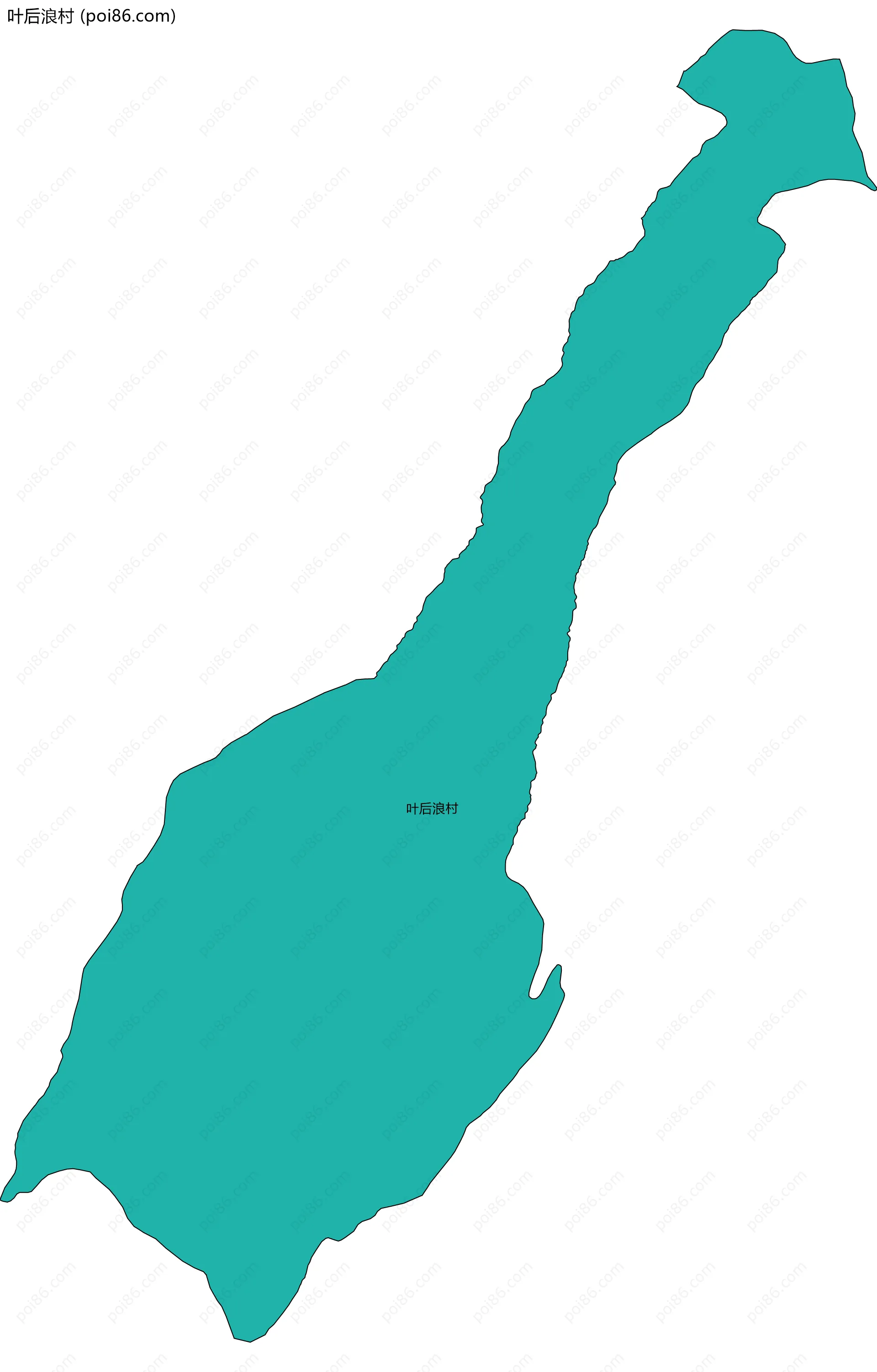 叶后浪村边界地图