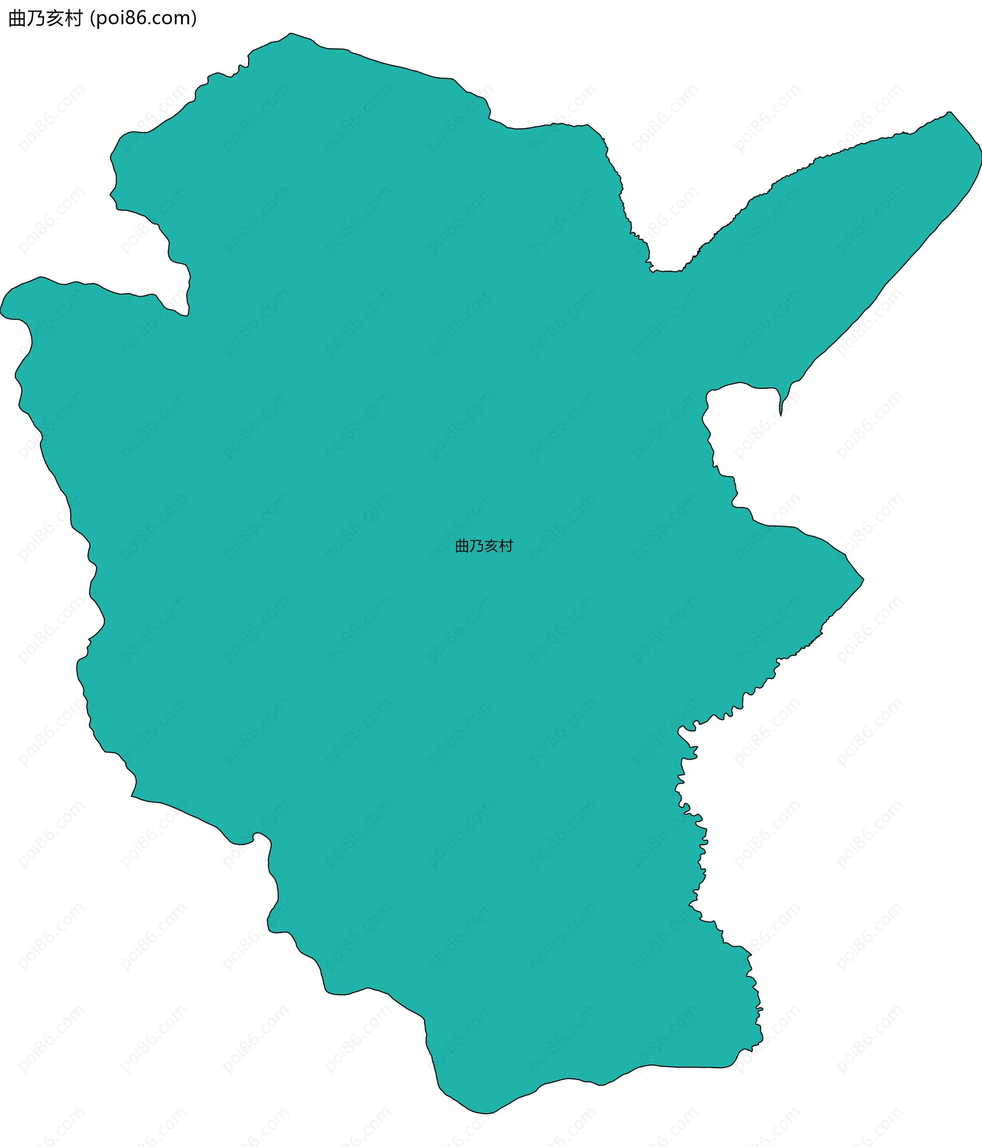 曲乃亥村边界地图