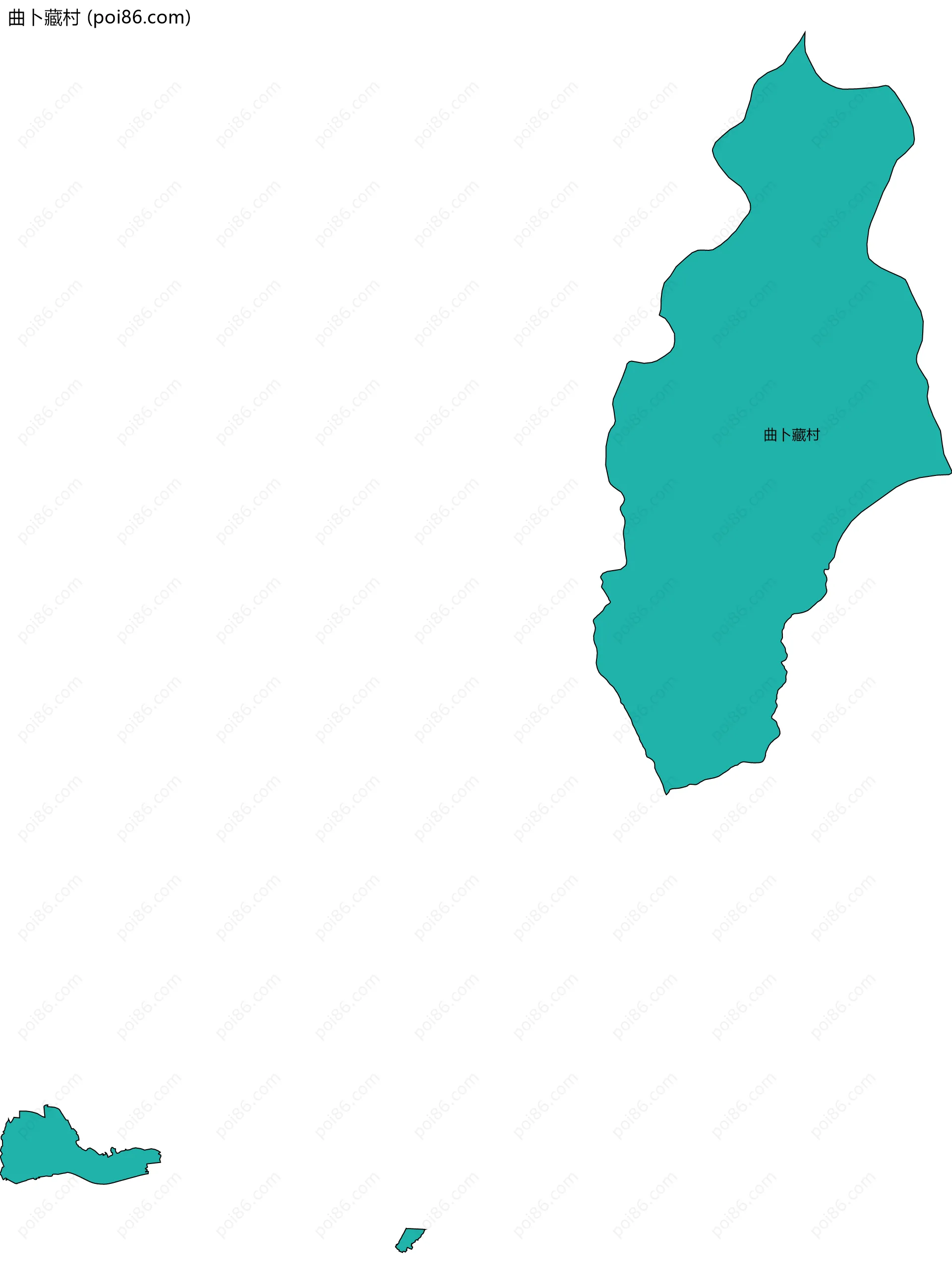 曲卜藏村边界地图