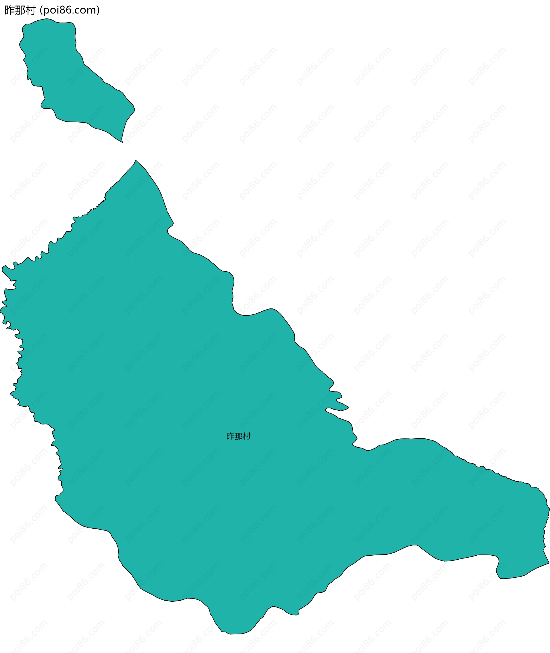 昨那村边界地图