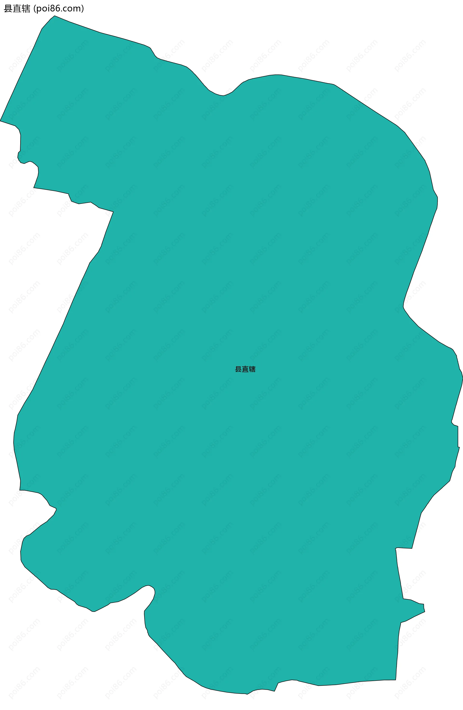 县直辖边界地图