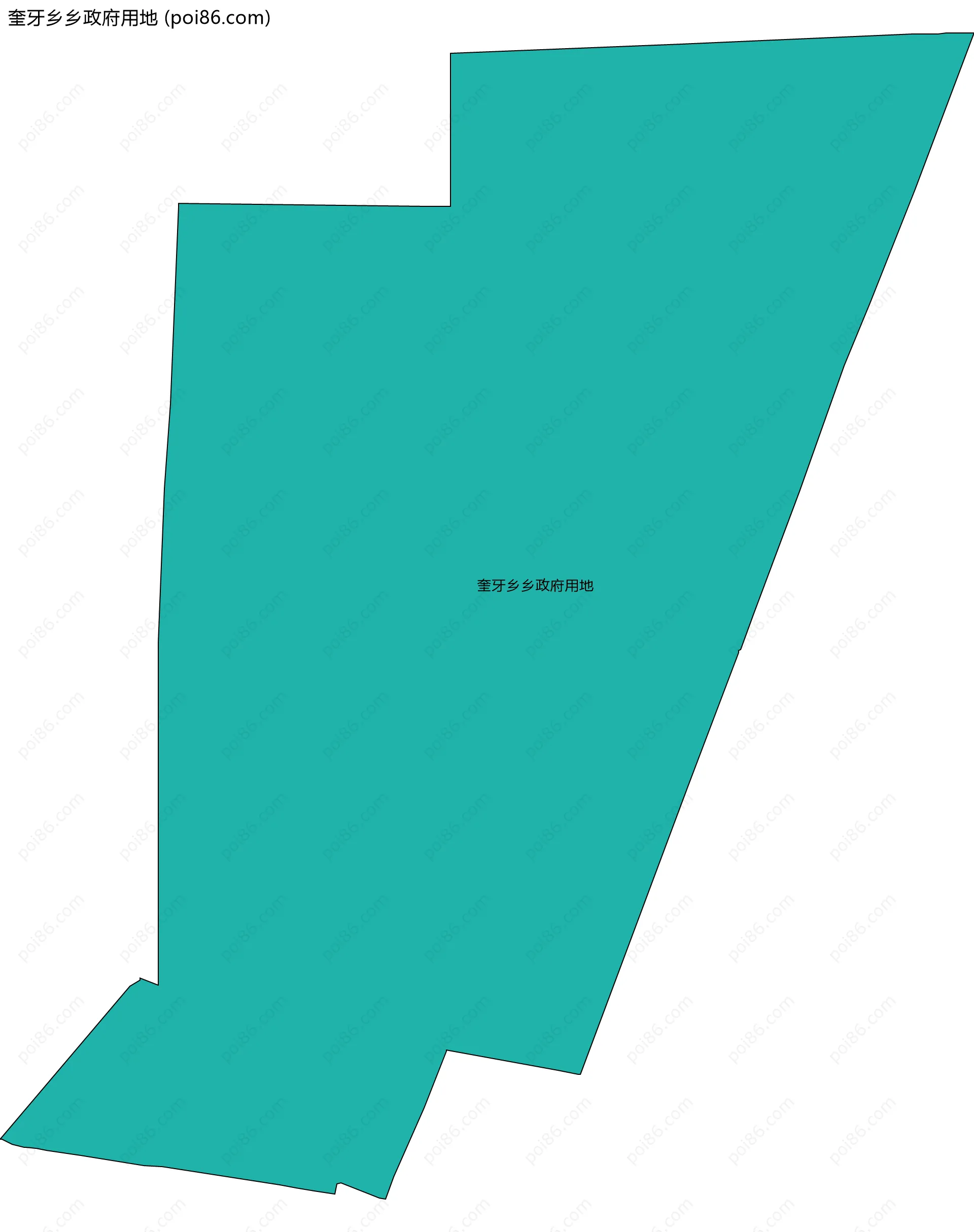 奎牙乡乡政府用地边界地图