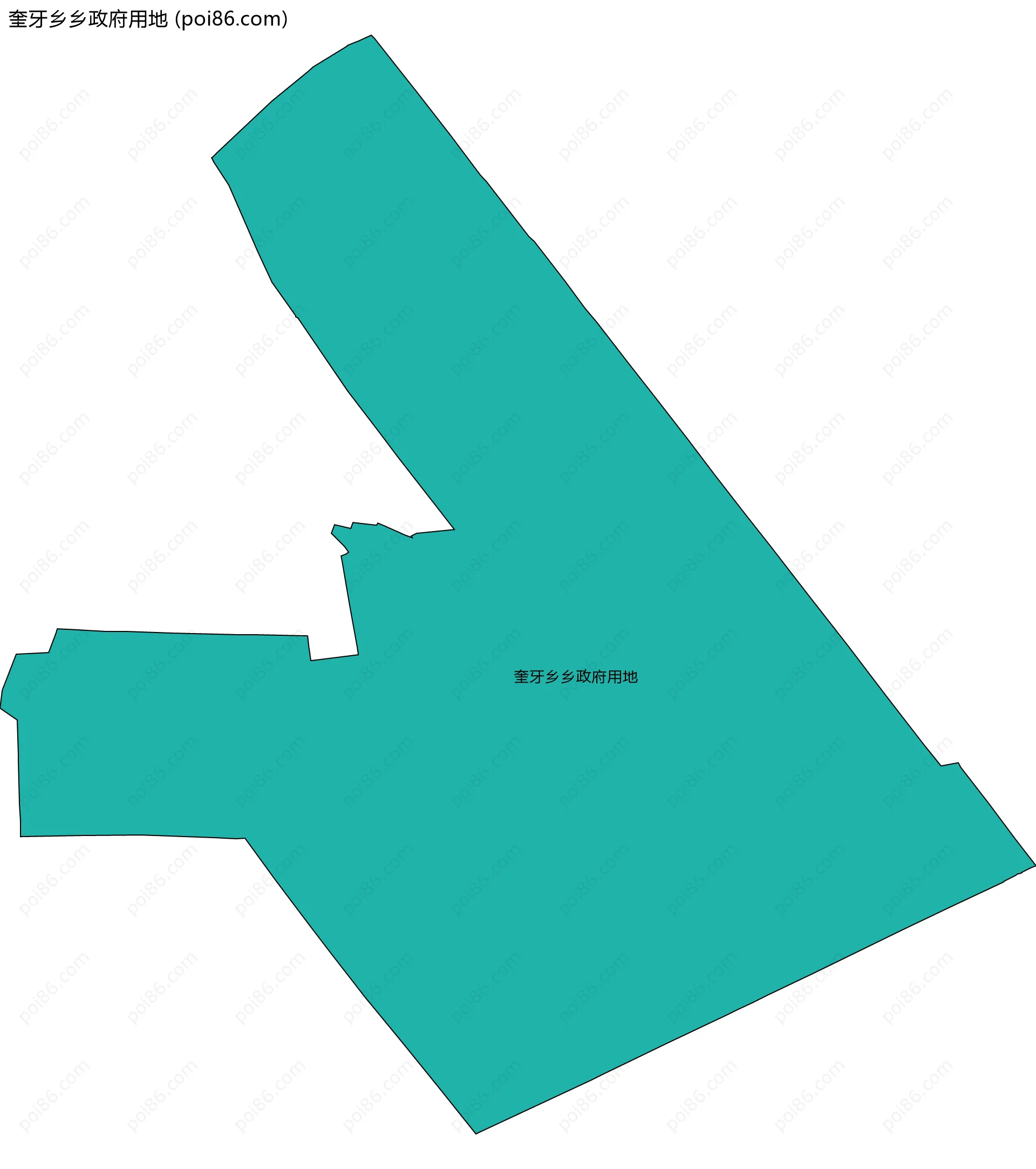 奎牙乡乡政府用地边界地图