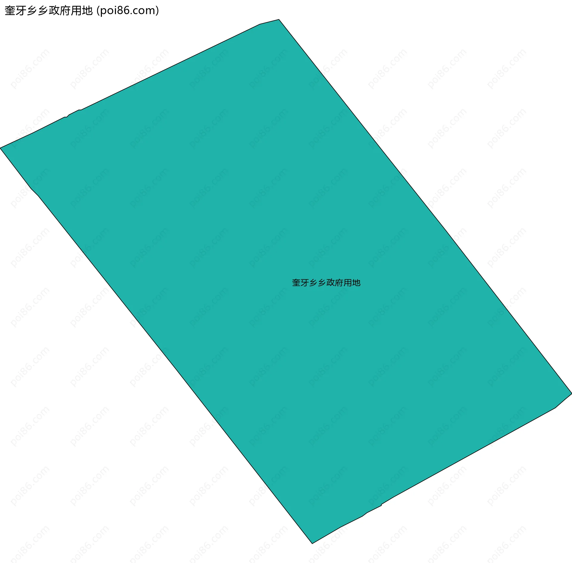 奎牙乡乡政府用地边界地图