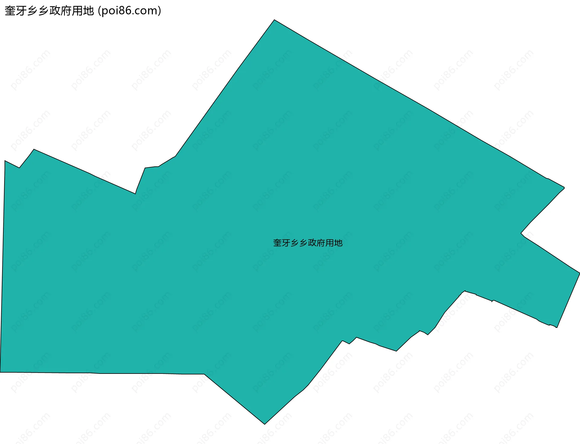 奎牙乡乡政府用地边界地图