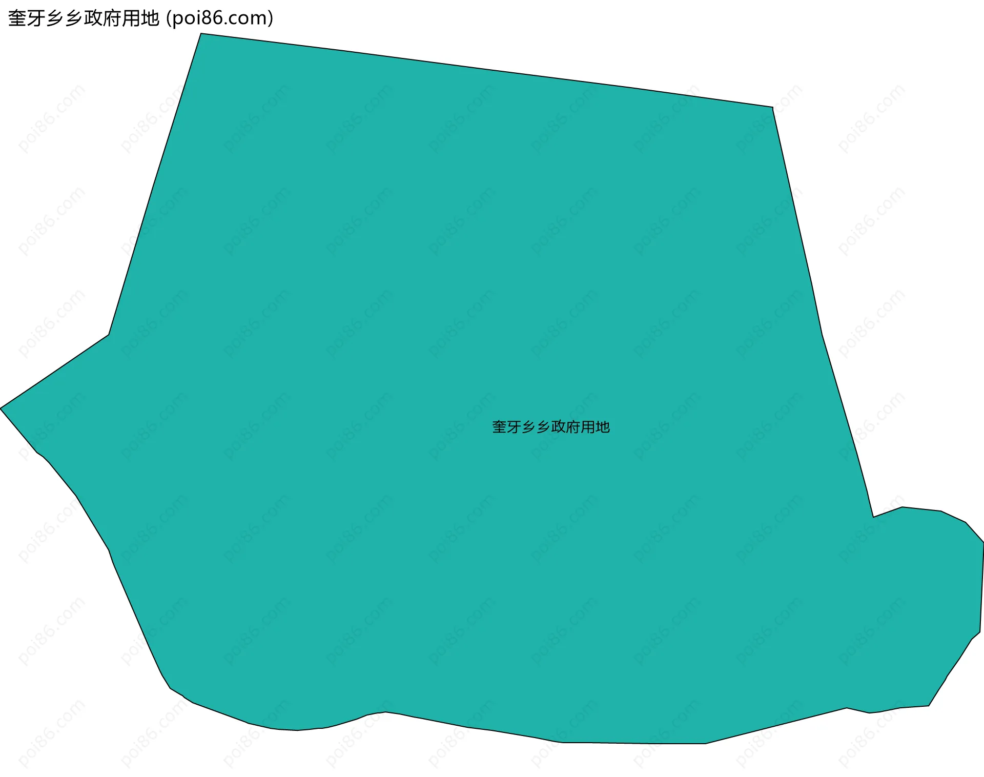奎牙乡乡政府用地边界地图