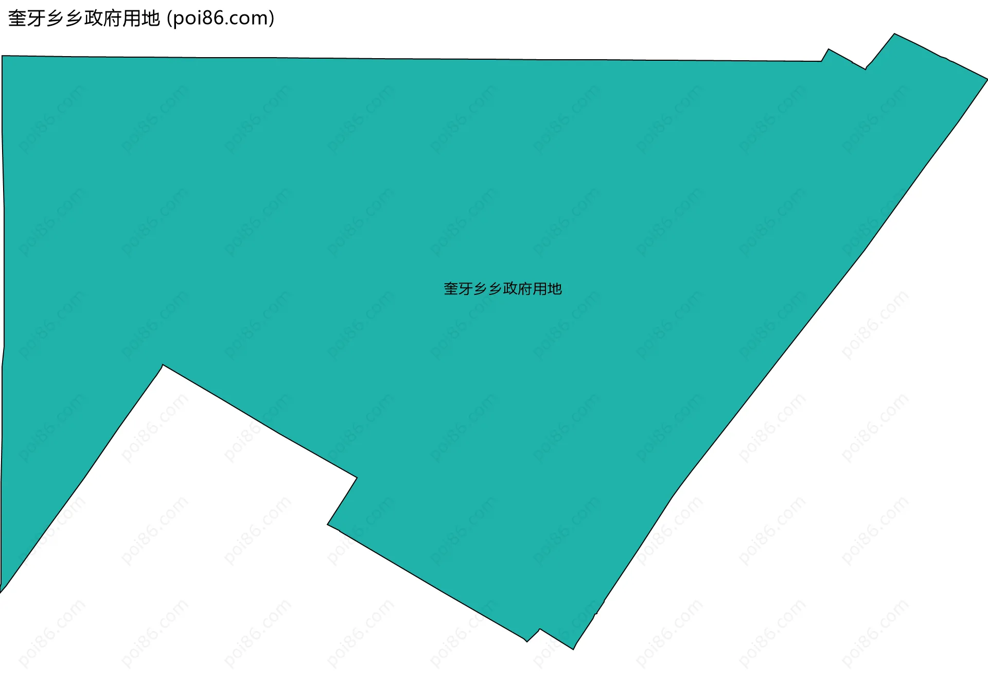 奎牙乡乡政府用地边界地图
