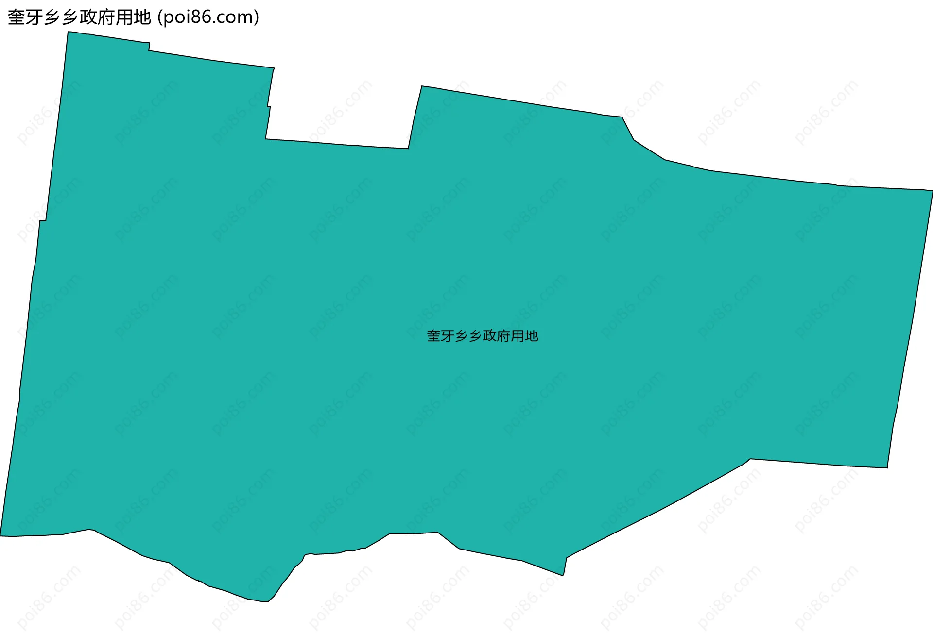 奎牙乡乡政府用地边界地图