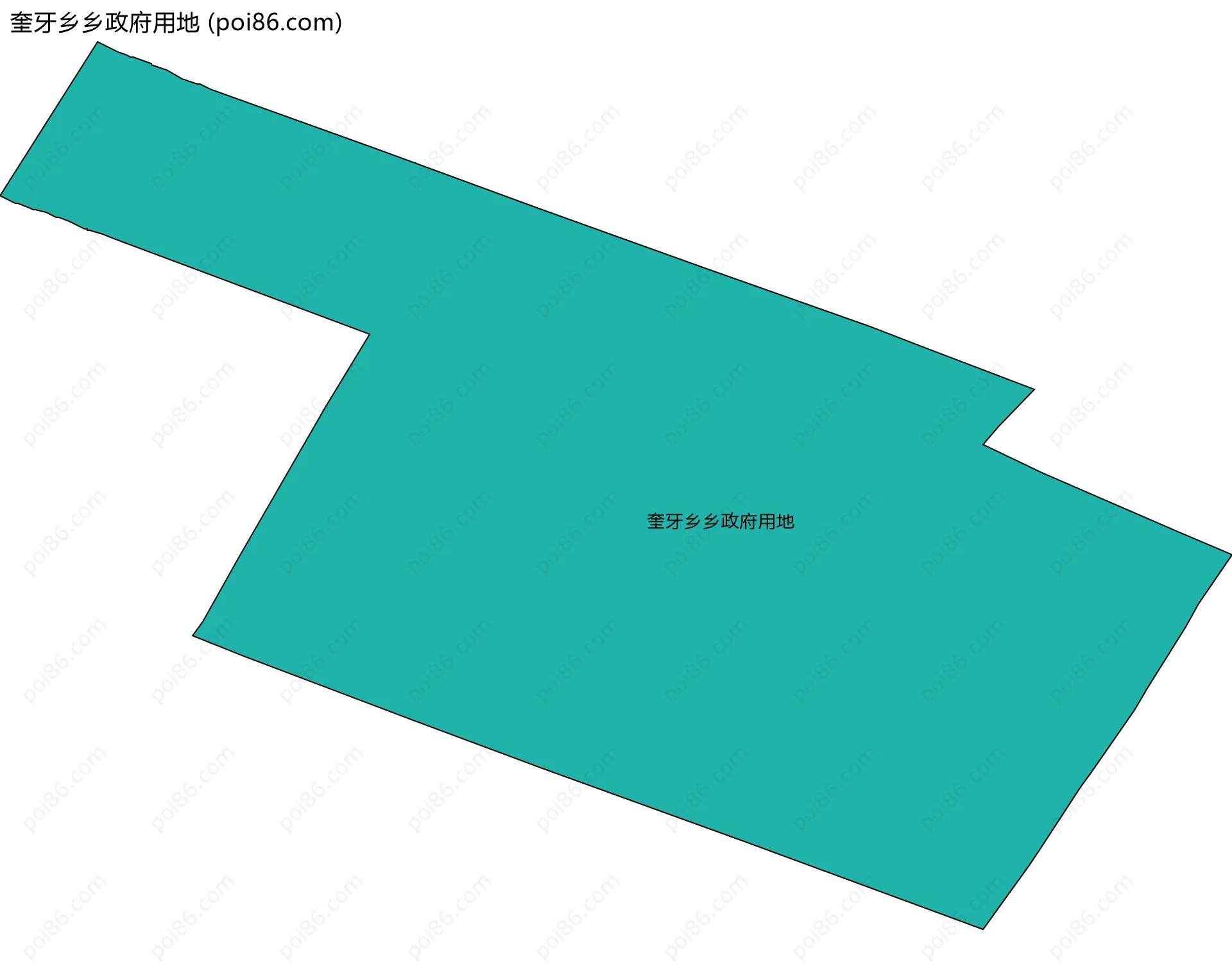 奎牙乡乡政府用地边界地图