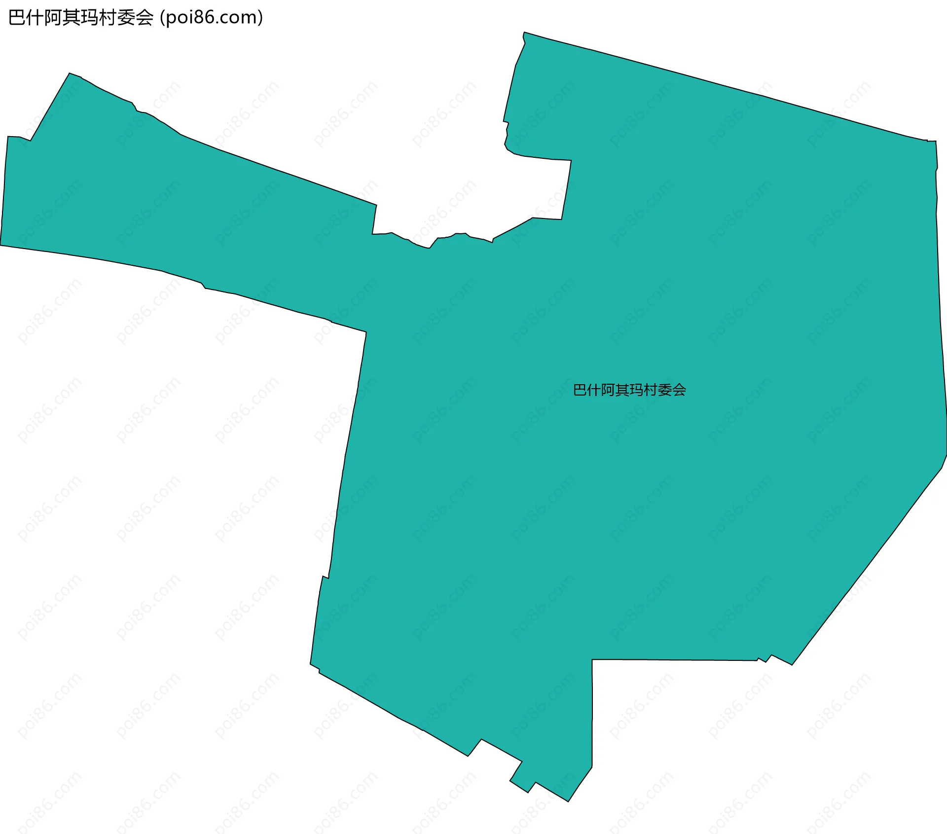 巴什阿其玛村委会边界地图