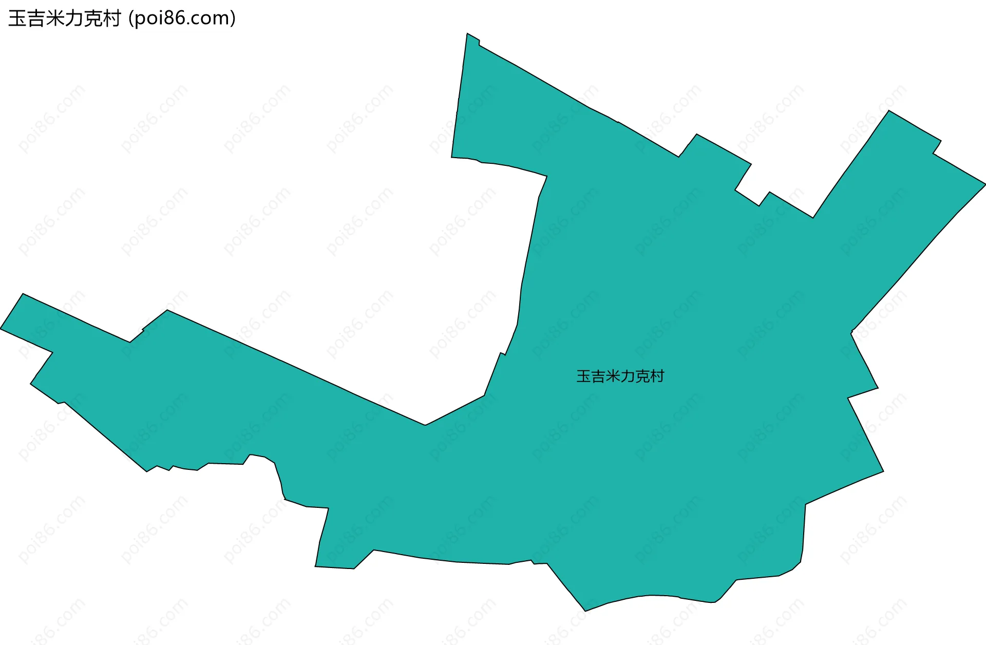 玉吉米力克村边界地图