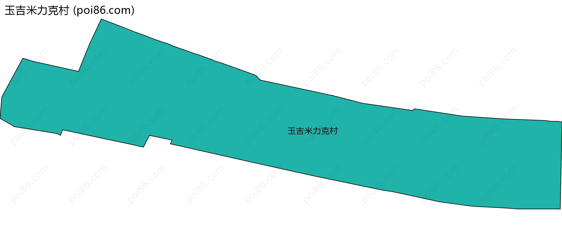 玉吉米力克村边界地图