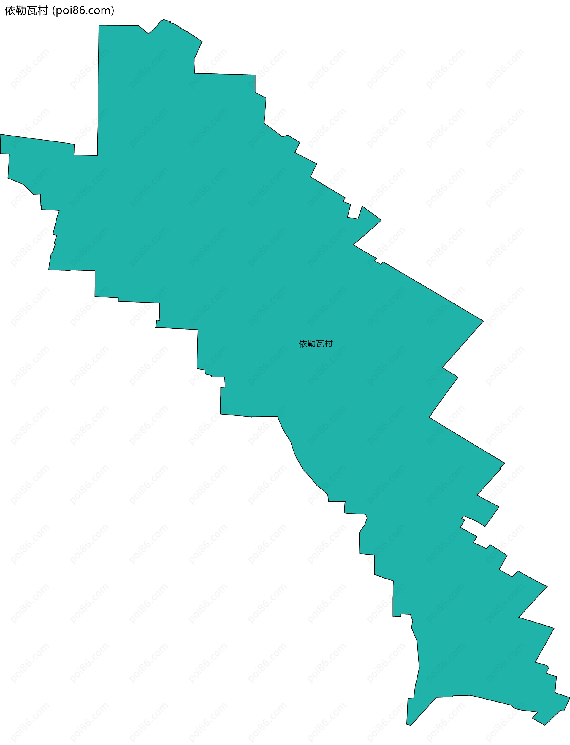 依勒瓦村边界地图