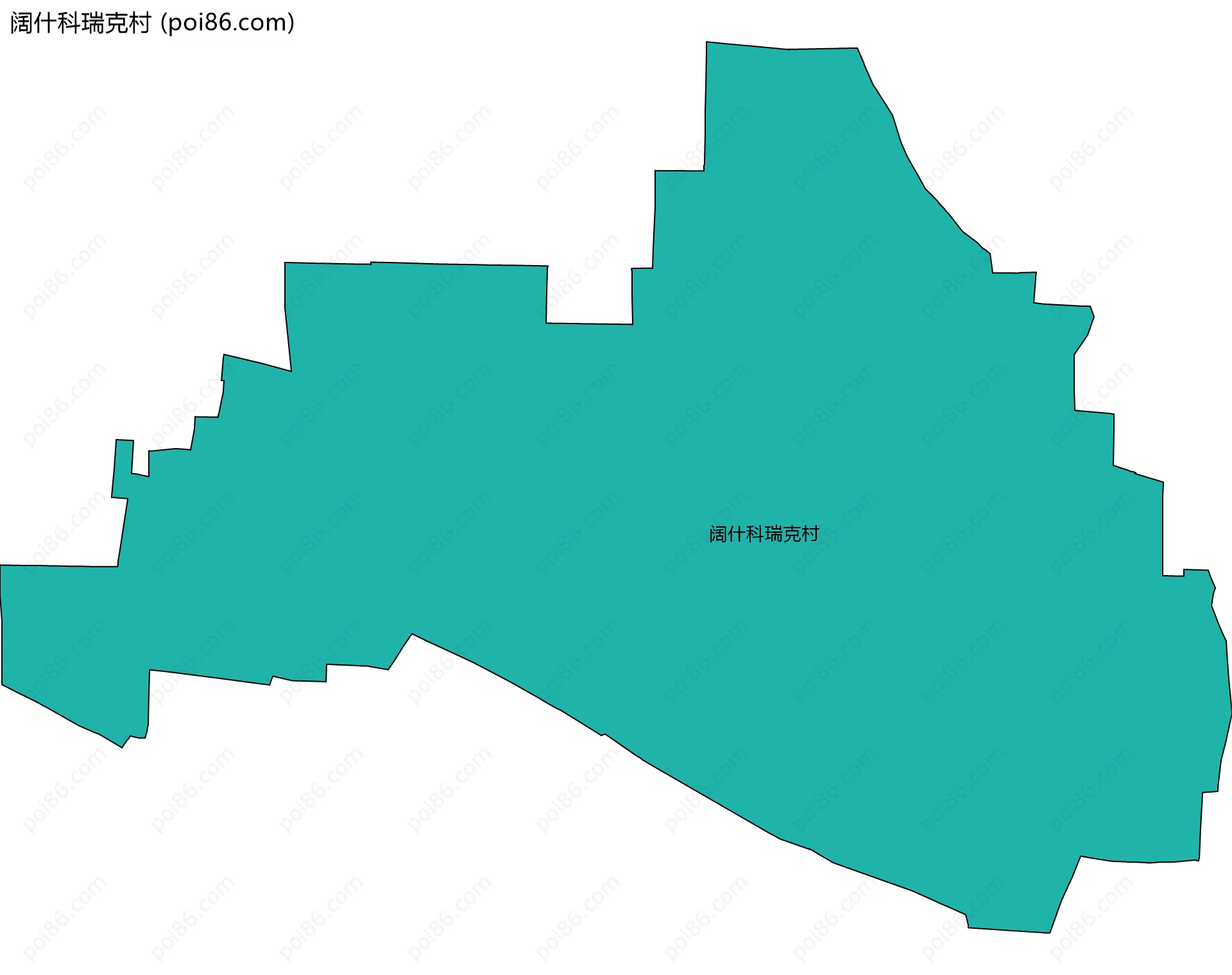 阔什科瑞克村边界地图