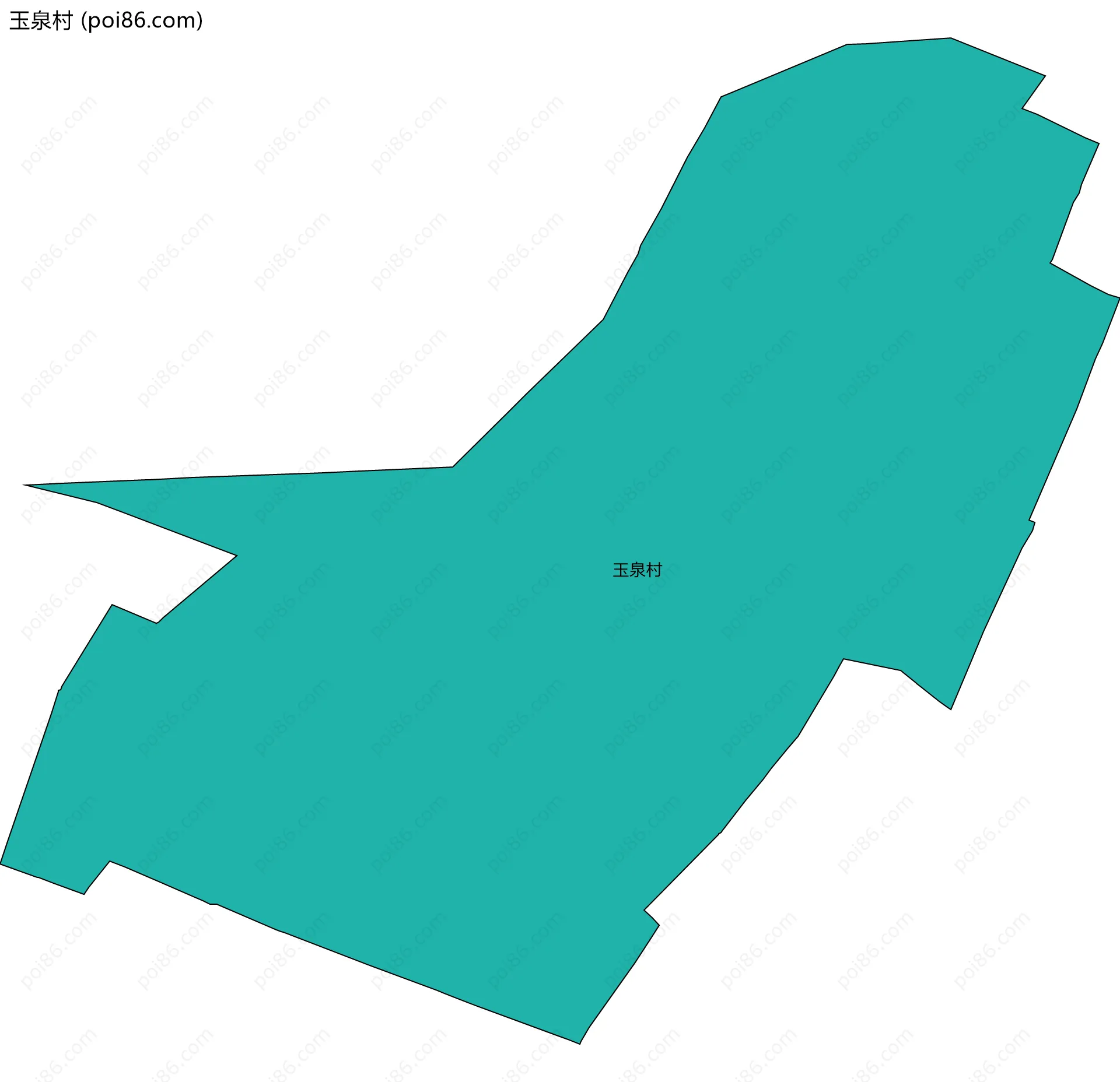 玉泉村边界地图