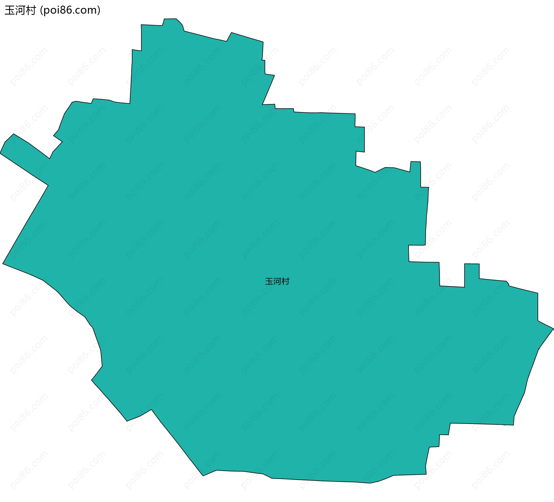 玉河村边界地图