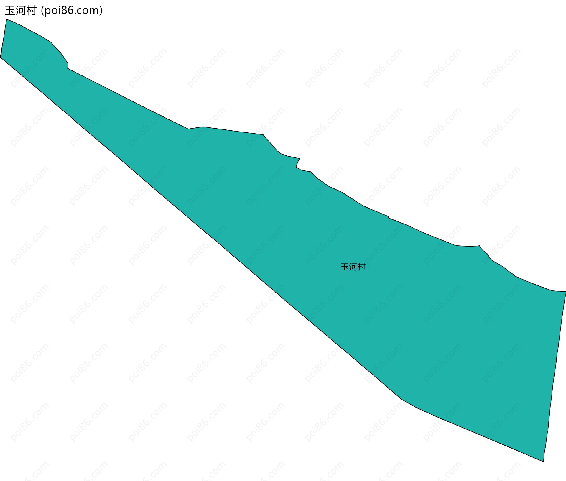 玉河村边界地图