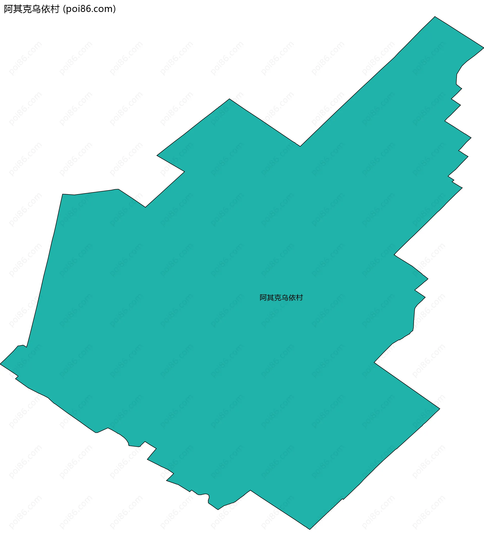 阿其克乌依村边界地图